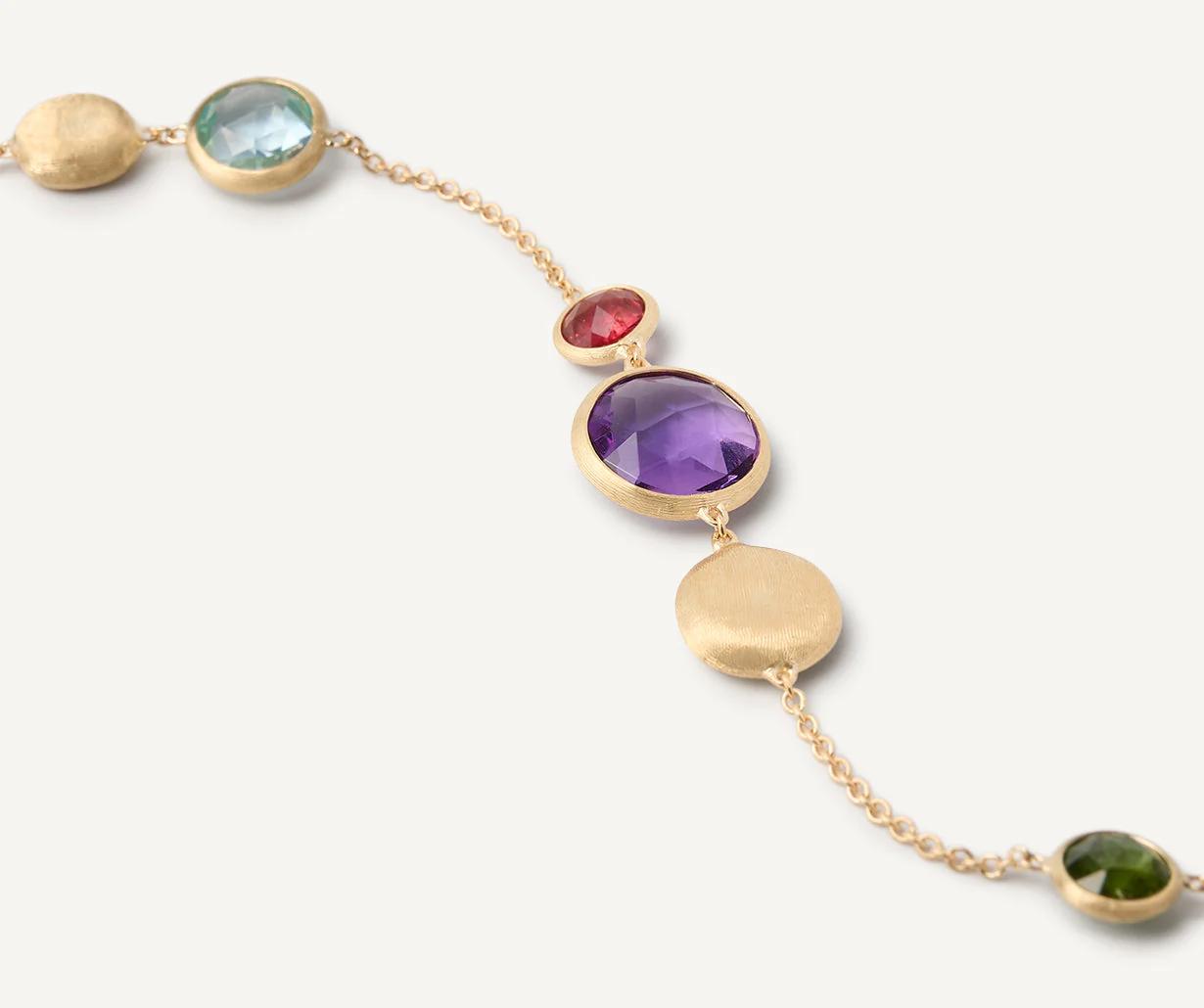 Jaipur Color Leichtes Armband aus Gold mit bunten Edelsteinen BB1485_MIX01_Y_02