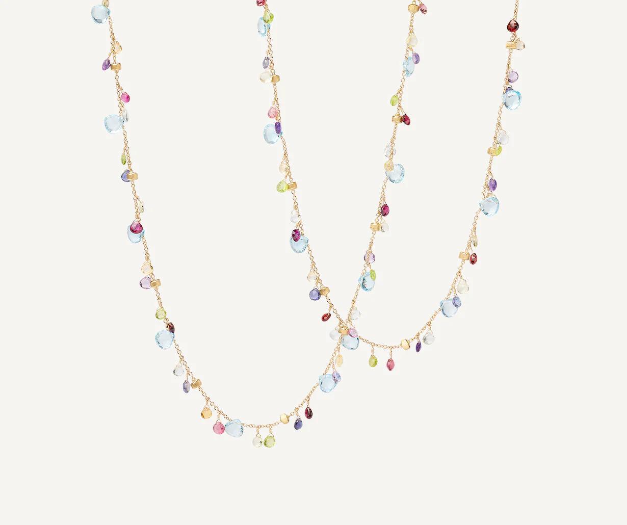 Paradise lange Halskette aus Gold mit bunten Edelsteinen CB2585_MIX01T_Y_02