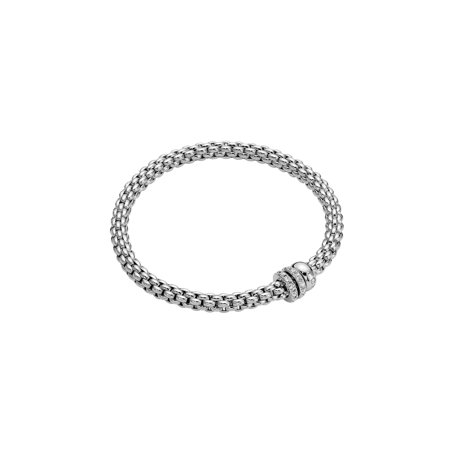 Fope Solo Flex it Weissgold Armband mit Pavébesatz 62506BX_PB_B_BBX bei Juwelier Hungeling
