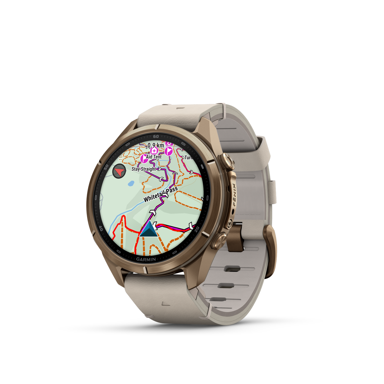 Garmin fēnix 9 Pro – inReach, 43 mm Autumn Gold Titan 010-04335-41