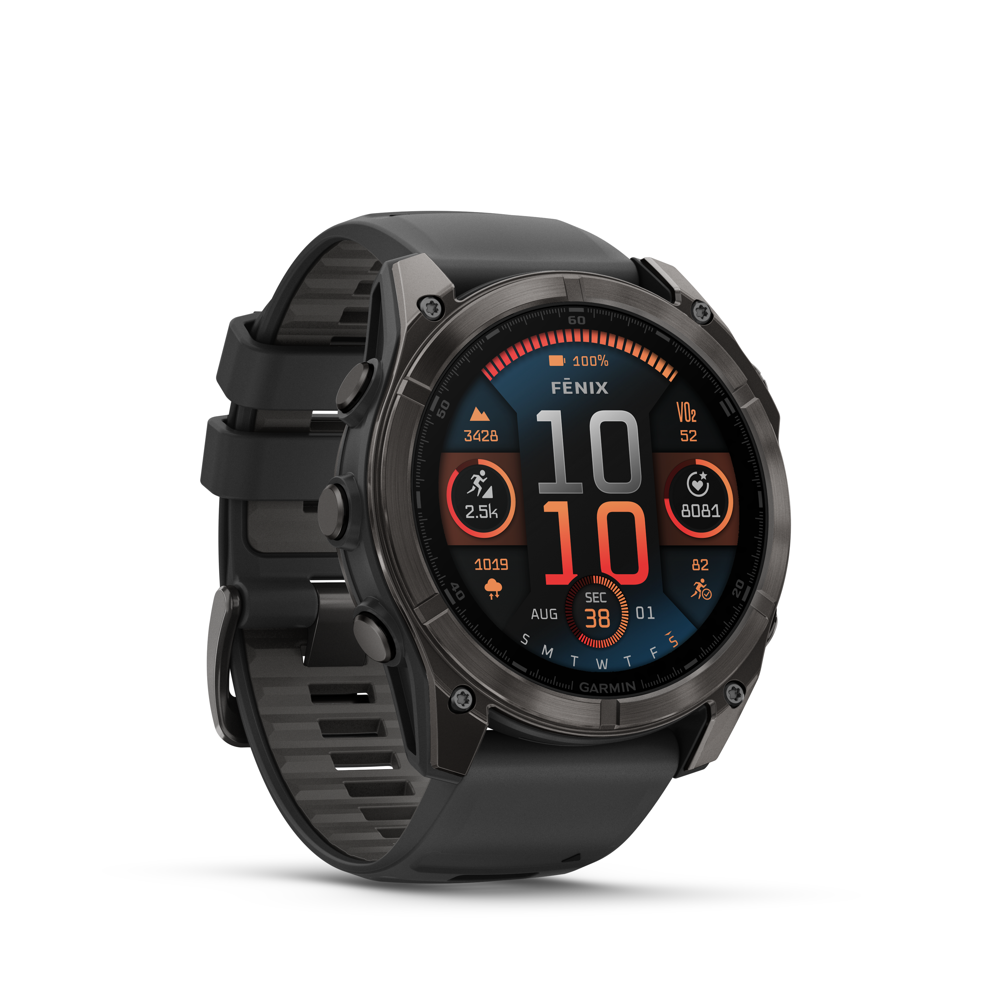 Garmin fēnix 8 - 51 mm AMOLED Sapphire Schwarz/CarbongrauTitan DLC 010-02905-21 bei Juwelier Hungeling