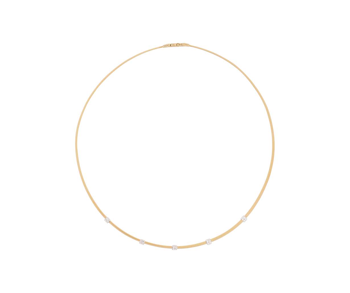 Marco Bicego Masai Schmale Halskette aus Gold mit Diamanten CG730_B_YW_M5 bei Juwelier Hungeling