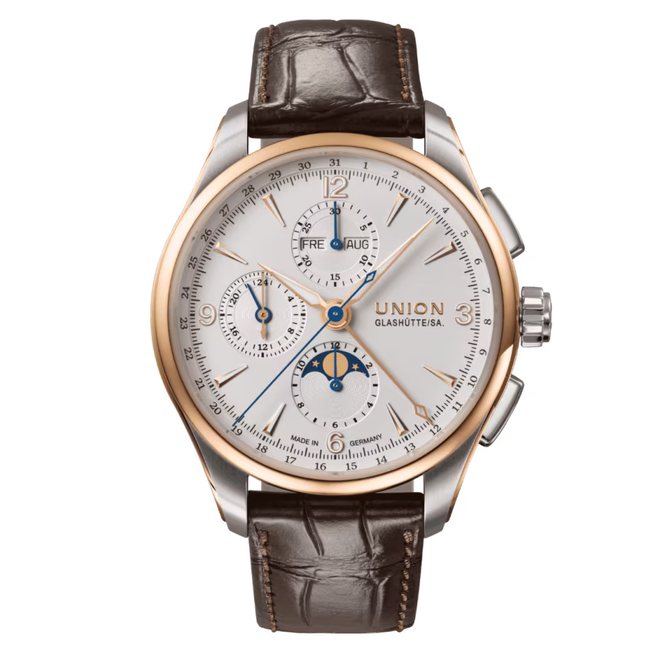 Union Glashütte Belisar Chronograph Mondphase D907.425.46.017.01 bei Juwelier Hungeling