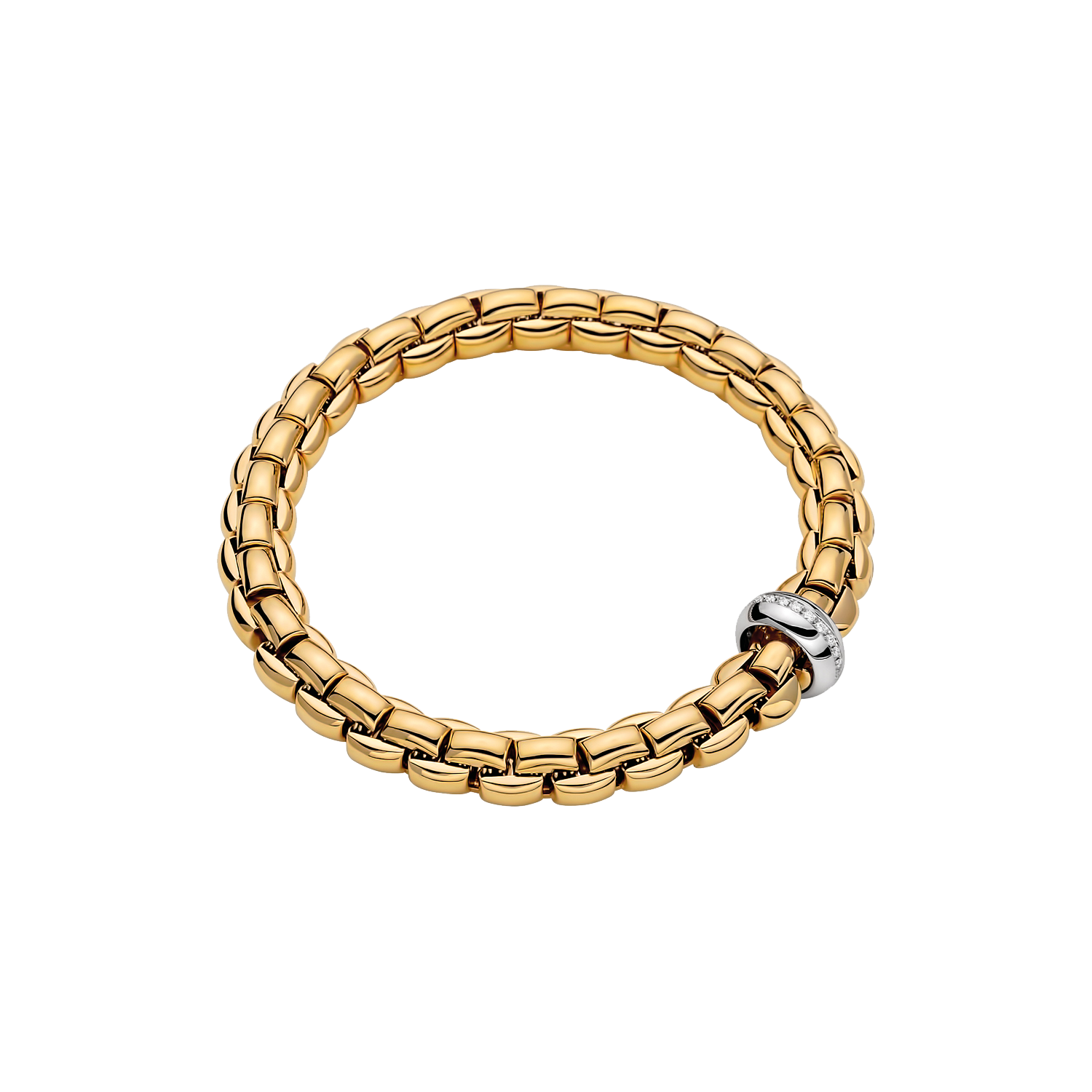 Fope Eka Flex it Gelbgold Armband mit Diamanten 607B BBR bei Juwelier Hungeling