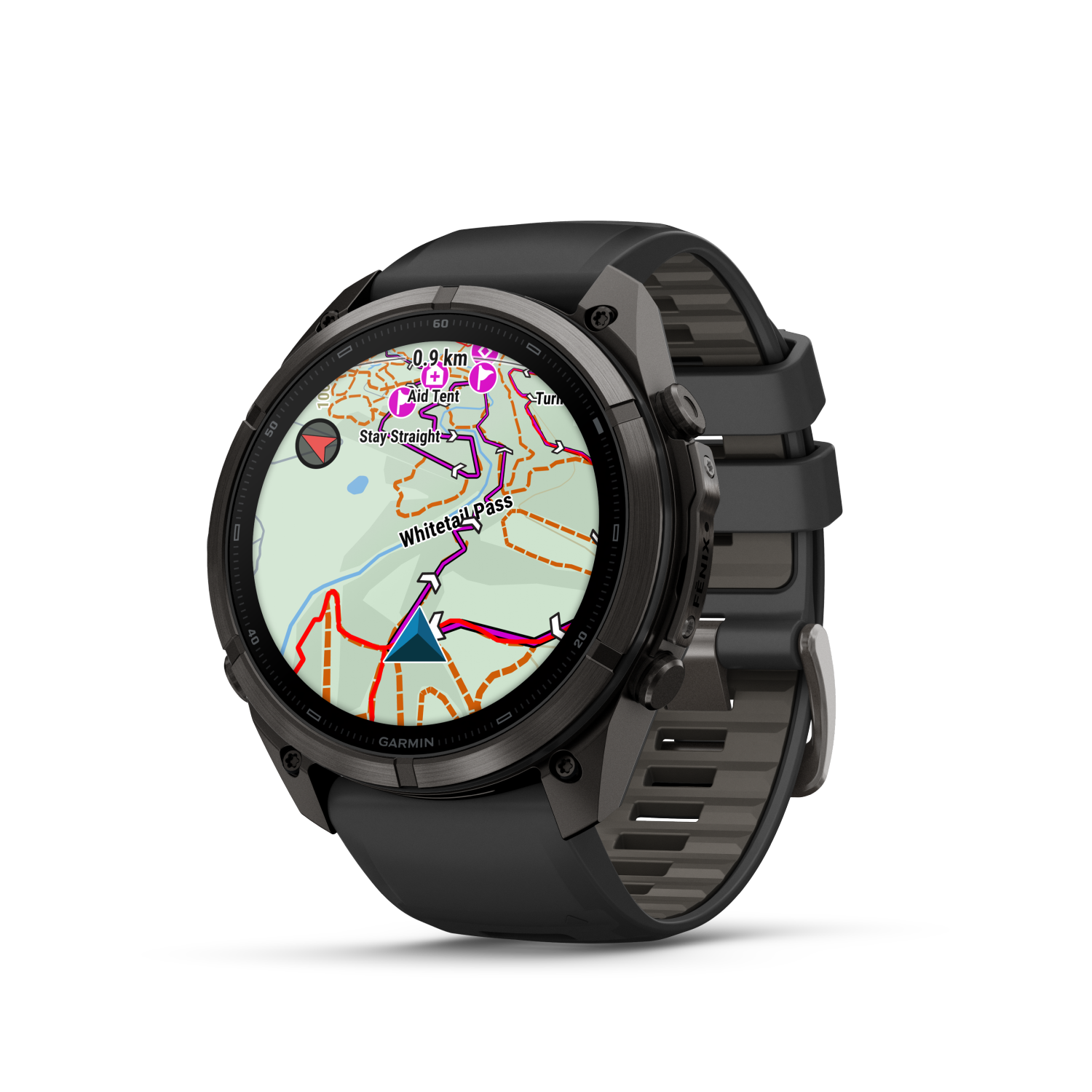 Garmin fēnix 9 Pro – inReach, 51 mm Carbongrau DLC Titan 010-04337-11