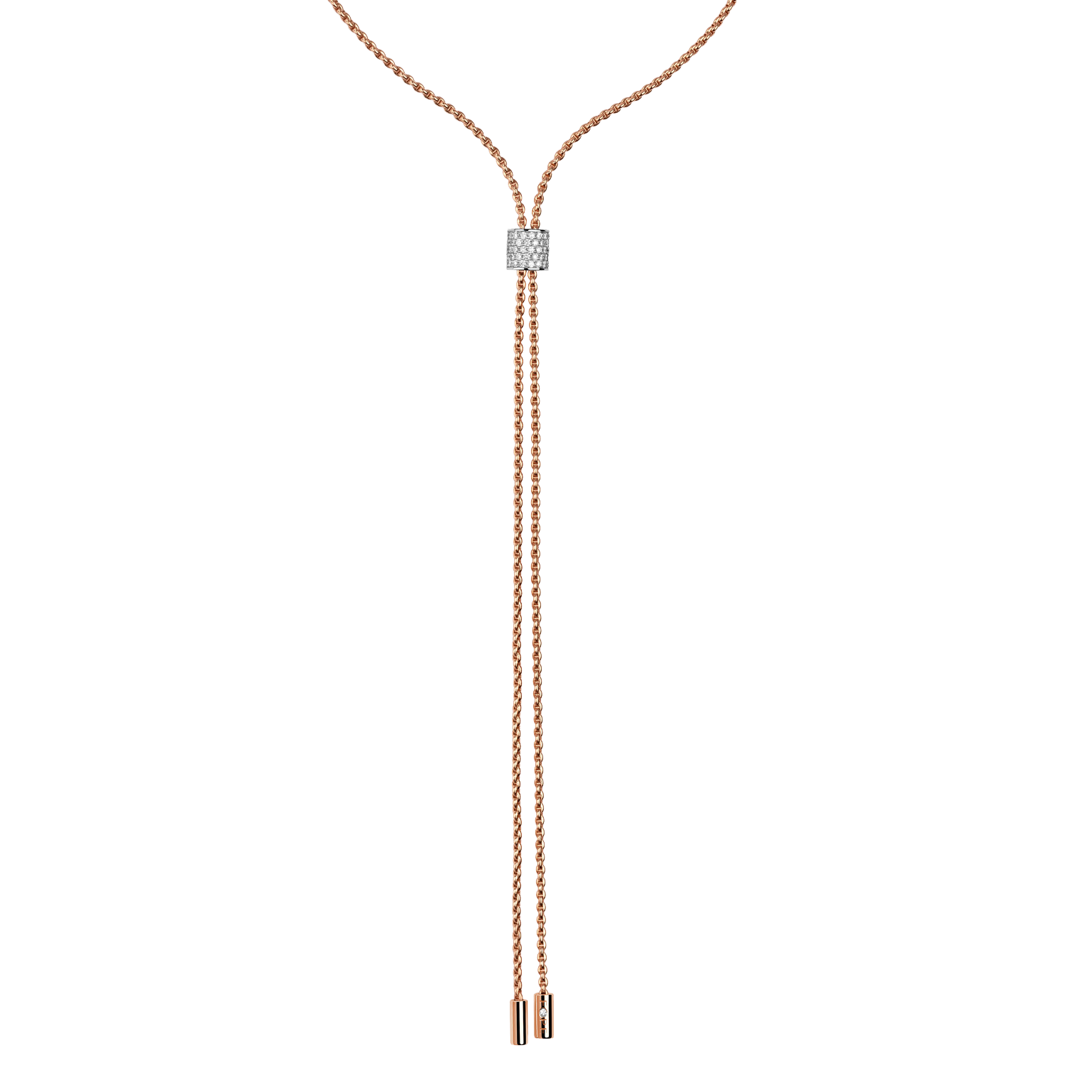 Fope Aria Roségold Slider Halskette mit Diamant-Pavé 89403CX_BB_R_RBX_070 bei Juwelier Hungeling