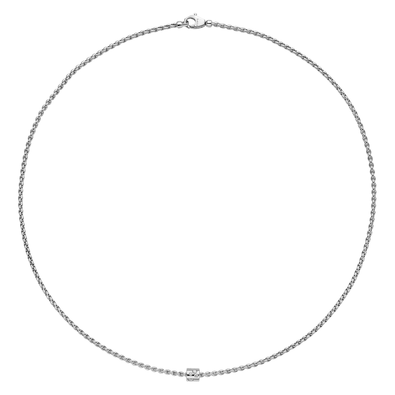 Fope Aria Weißgold Kette mit Brillanten 890C BBR bei Juwelier Hungeling