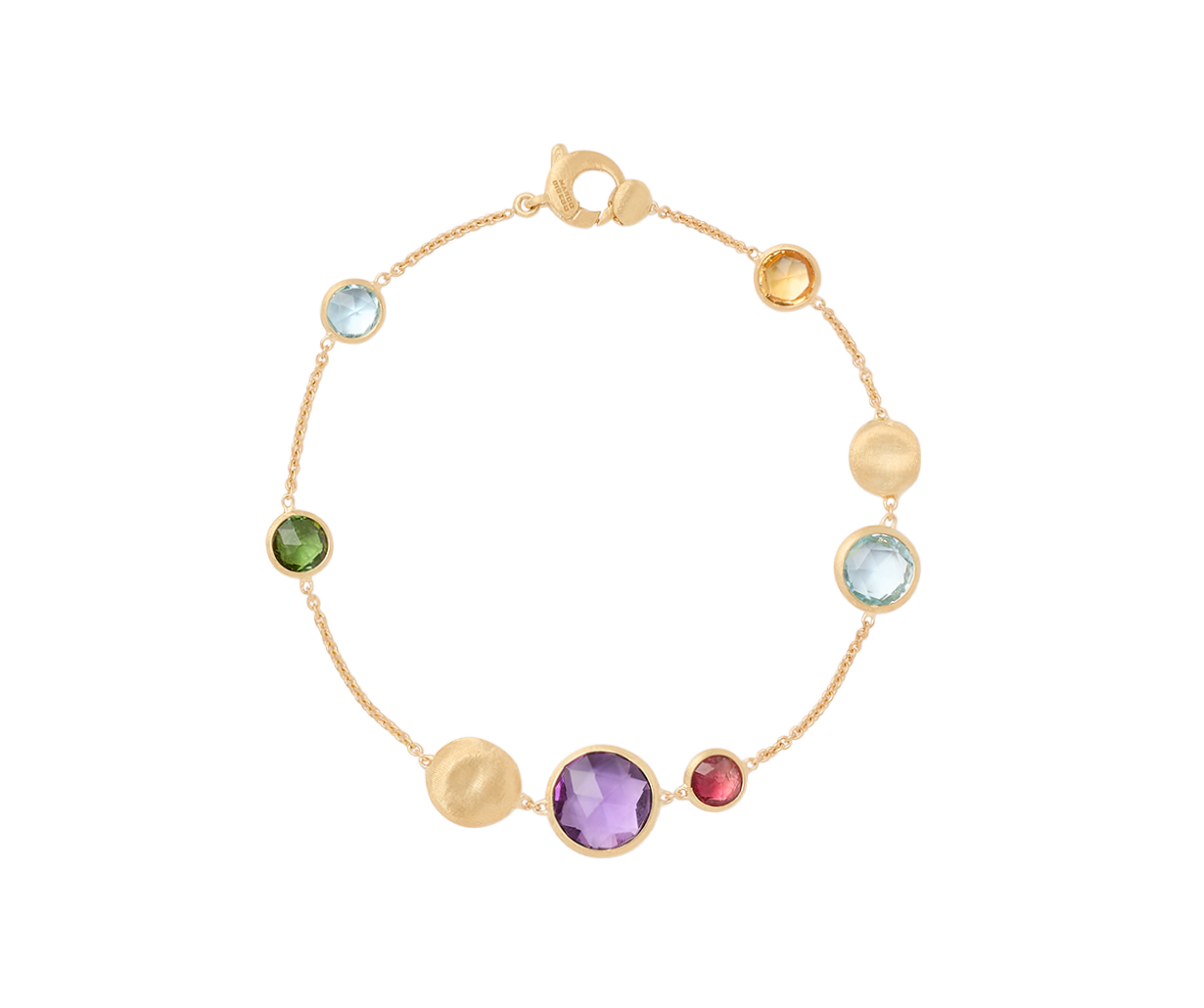 Marco Bicego Jaipur Color Leichtes Armband aus Gold mit bunten Edelsteinen BB1485_MIX01_Y_02 bei Juwelier Hungeling