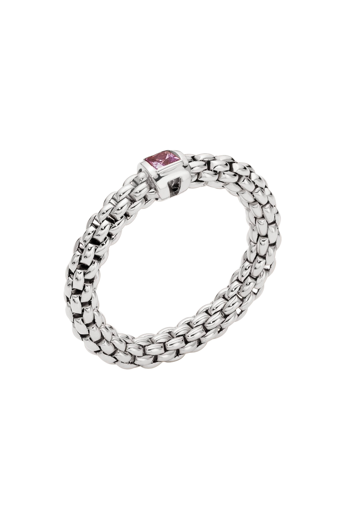 Fope Souls Flex it Weissgold Ring mit rosa Saphir 09E08AX_B3_B_XBX bei Juwelier Hungeling