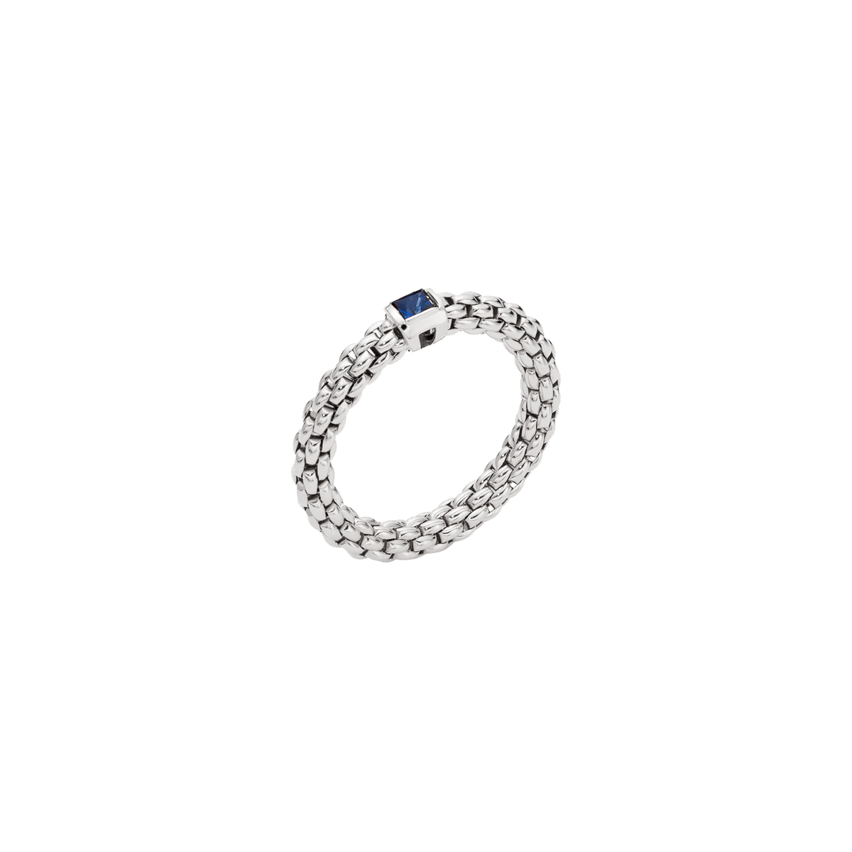 Fope Souls Flex it Weissgold Ring mit blauem Saphir 09E08AX_B2_B_XBX