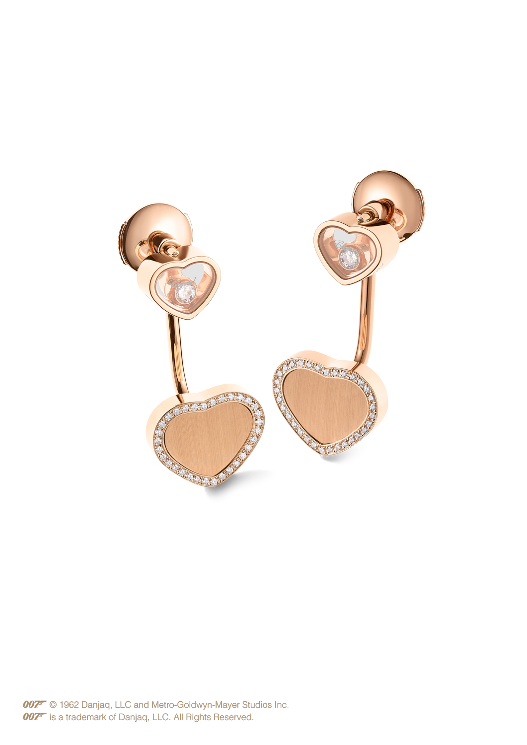 Seitenansicht der Chopard Happy Hearts Golden Hearts 83A007-5021 bei Juwelier Hungeling
