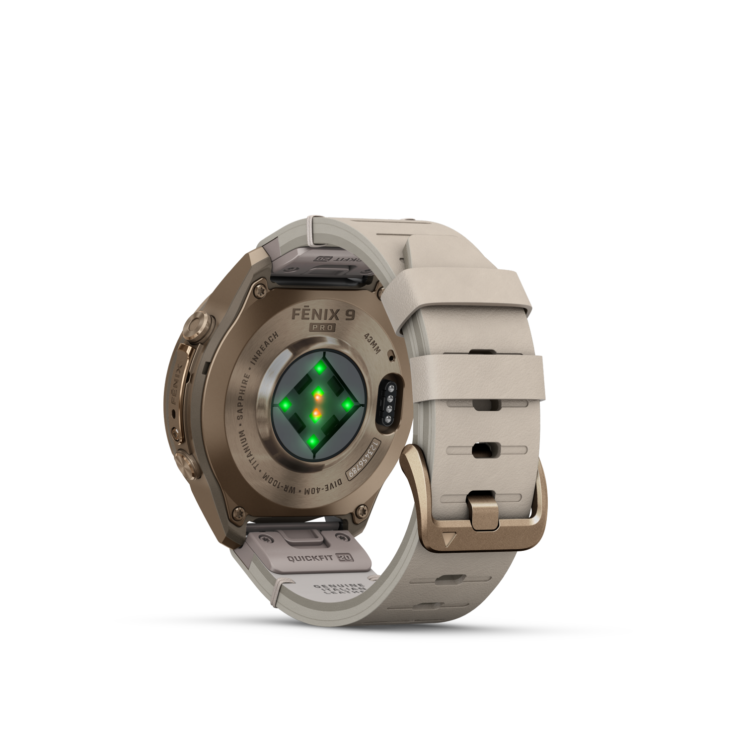 Garmin fēnix 9 Pro – inReach, 43 mm Autumn Gold Titan 010-04335-41