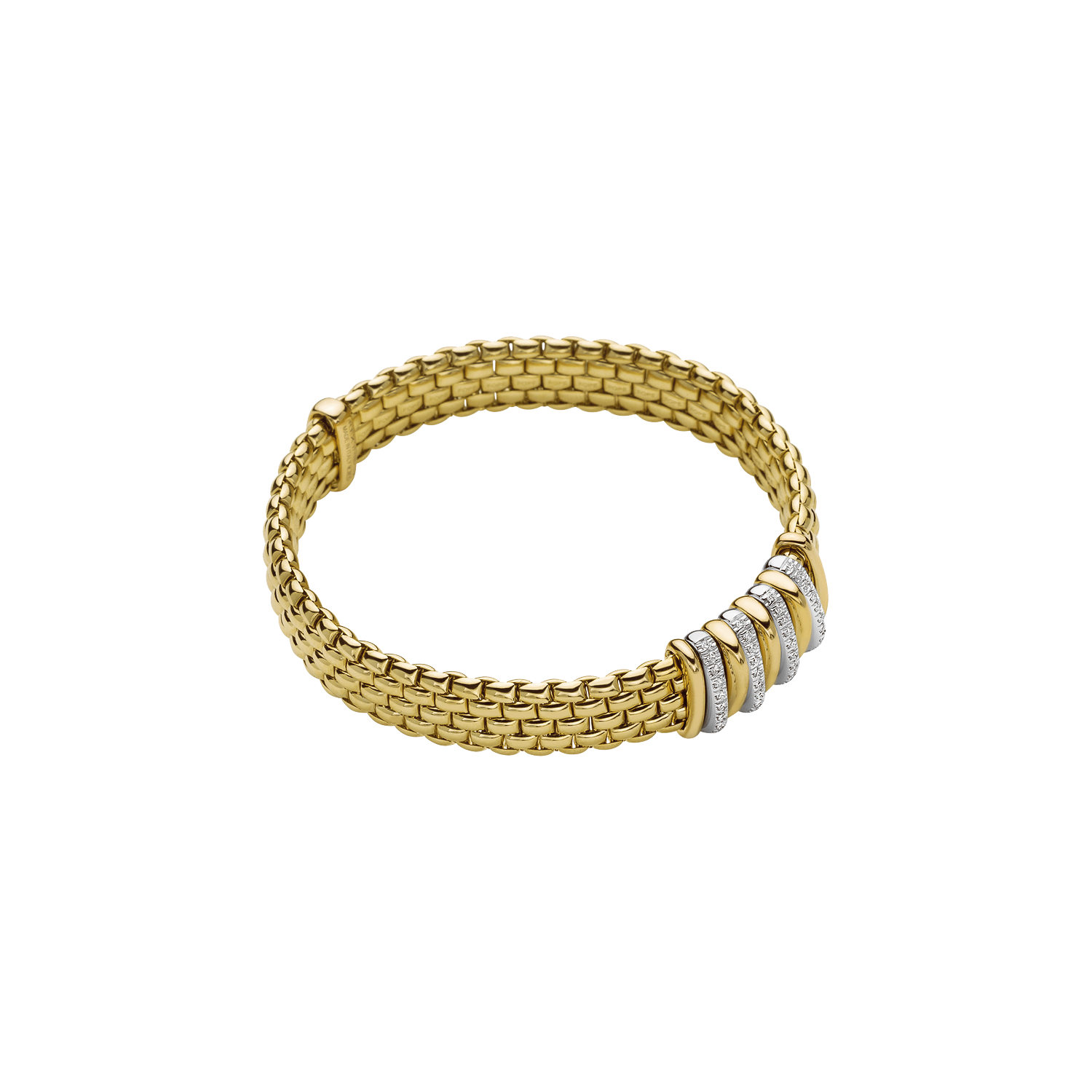 Fope Panorama Flex it Gelbgold Armband mit Diamanten 588B BBR bei Juwelier Hungeling