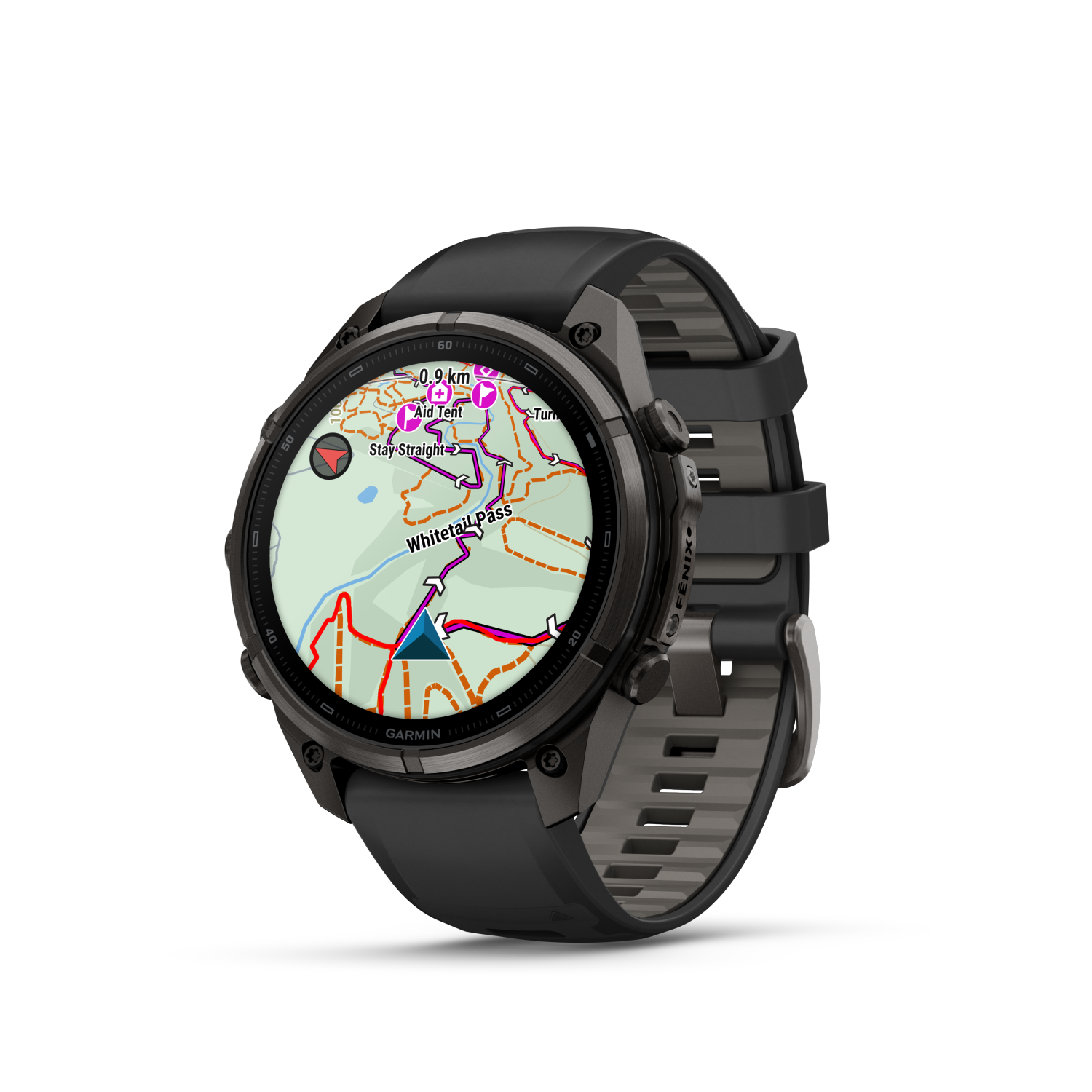 Garmin fēnix 9 Pro – inReach, 47mm Carbongrau DLC Titan 010-04336-11
