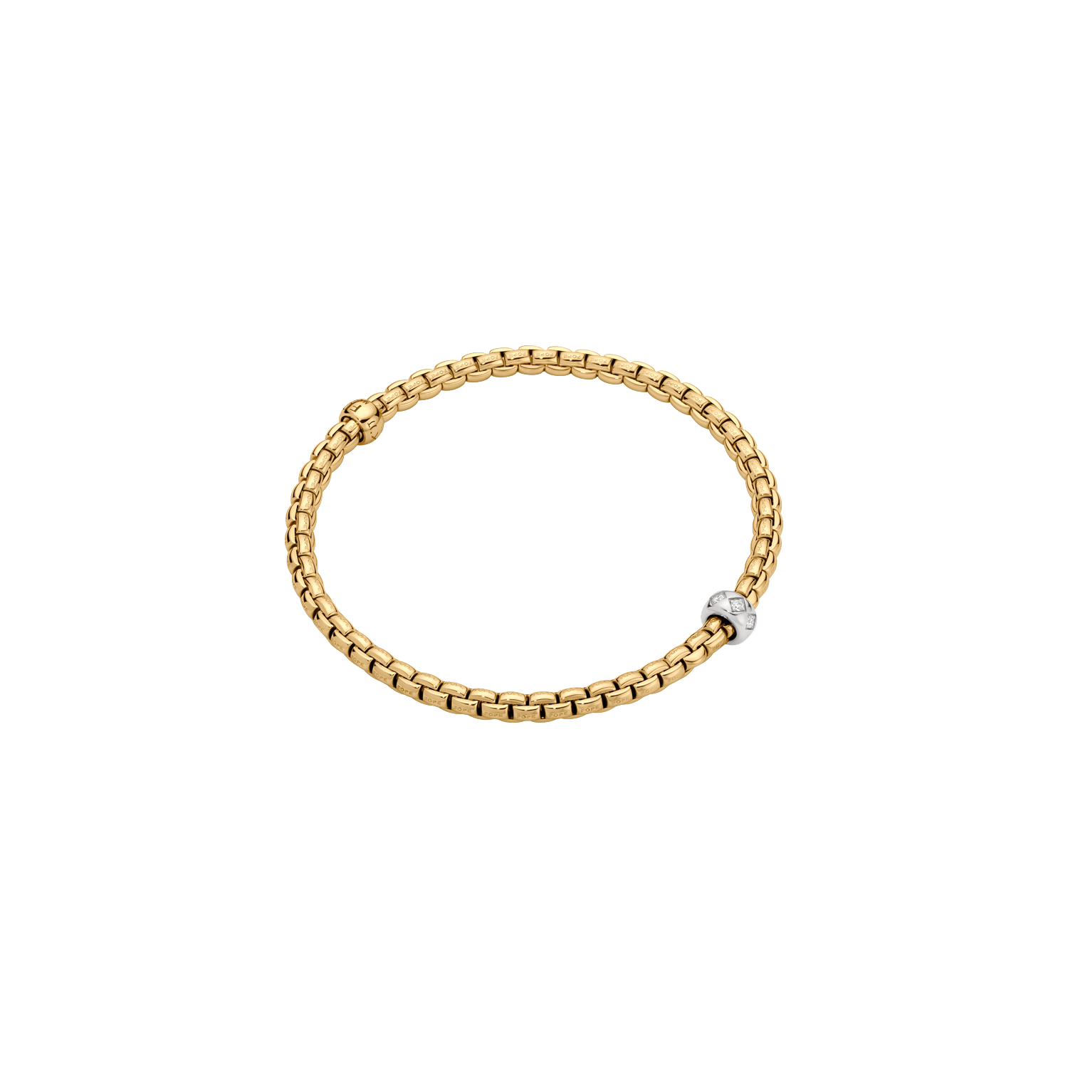 Fope Eka Flex it Gelbgold Armband mit Diamanten in Rautenfassung 73101BX_BB_G_XBX bei Juwelier Hungeling