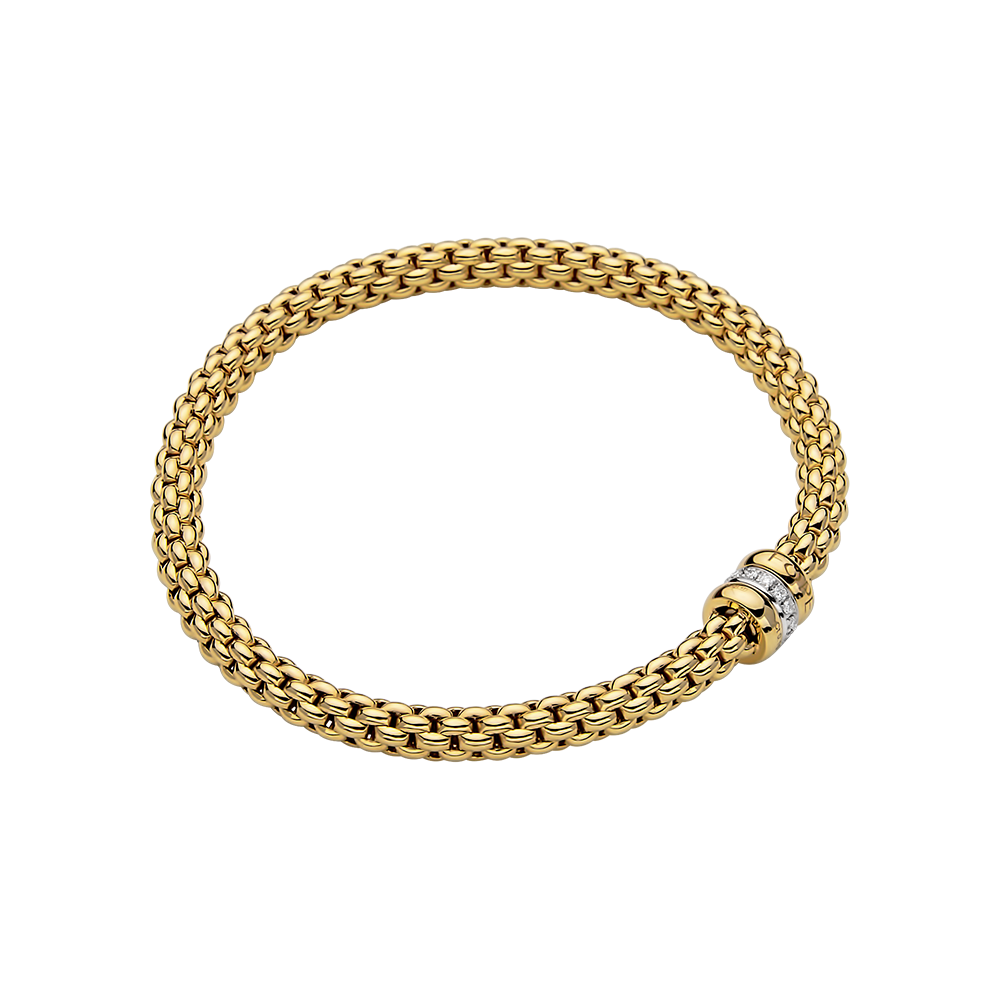 Fope Solo Gelbgold Flex'it Armband 621B BBR bei Juwelier Hungeling