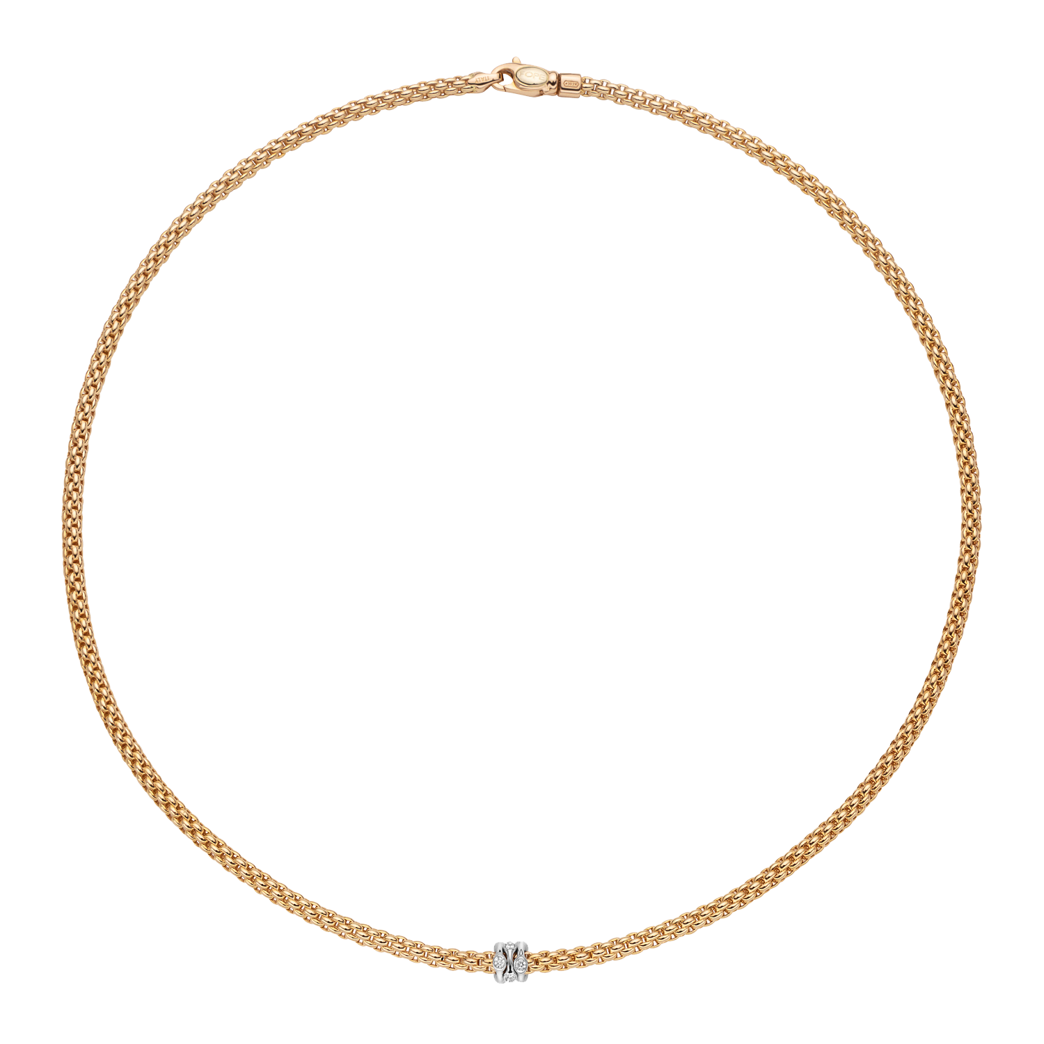 Fope Prima Gelbgold Collier mit Diamanten 743C BBR bei Juwelier Hungeling
