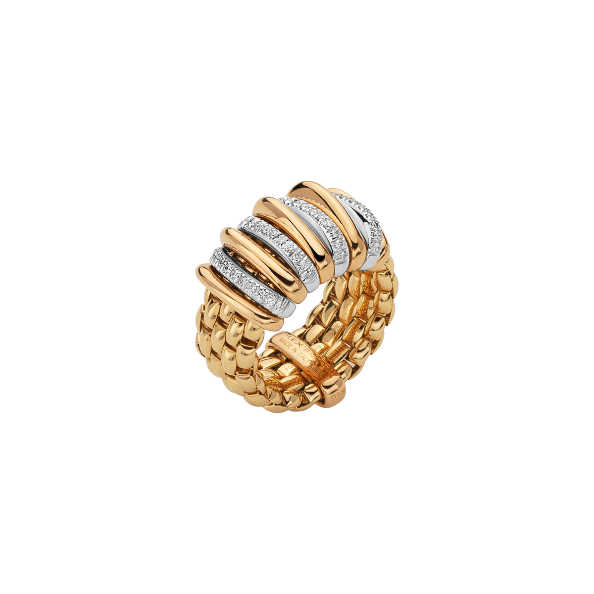 Fope Panorama Flex it Gelbgold Ring mit Diamanten AN588 BBR bei Juwelier Hungeling