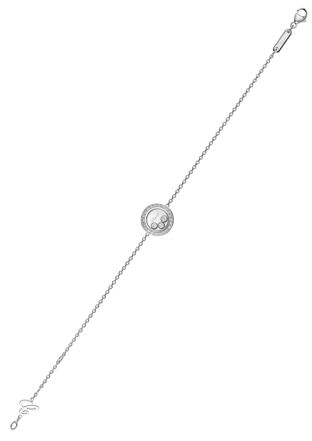 Geöffnetes Chopard Armband Happy Diamonds 85A018-1201 bei Juwelier Hungeling
