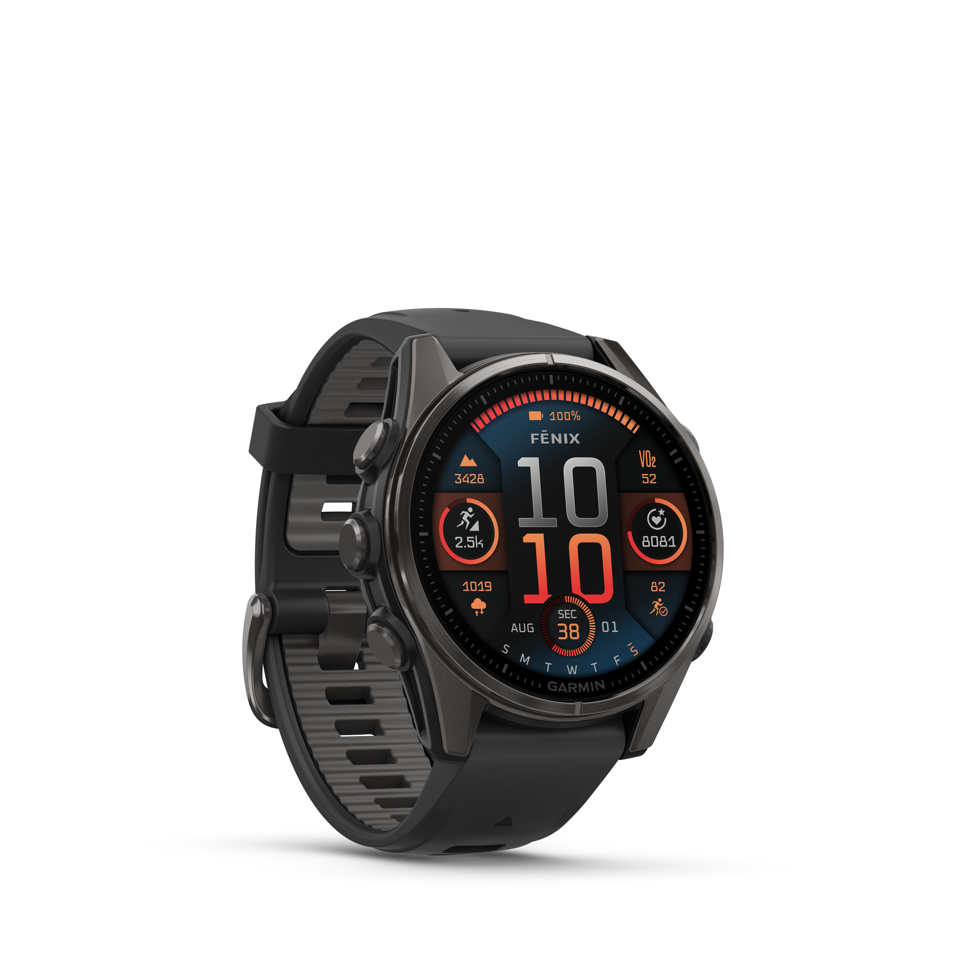 Garmin fēnix 8 - 43 mm AMOLED Sapphire Schwarz/Carbongrau Titan 010-02903-21 bei Juwelier Hungeling