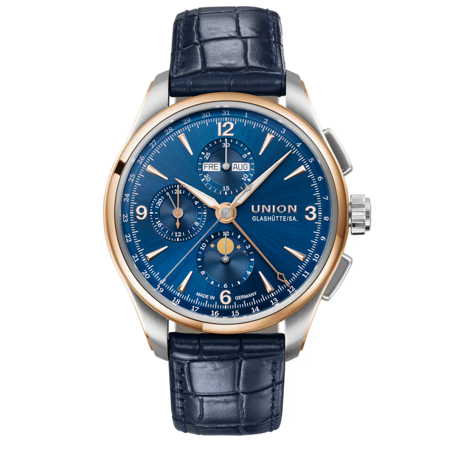 Union Glashütte Belisar Chronograph Mondphase D907.425.46.047.01 bei Juwelier Hungeling