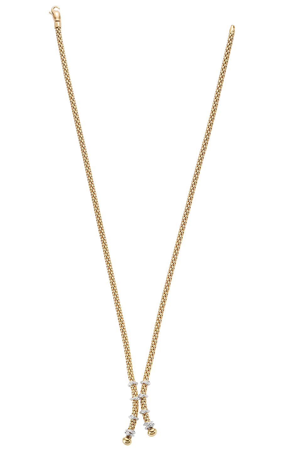 Fope Prima Flex'it Gelbgold Halskette mit Diamanten 746C BBR bei Juwelier Hungeling