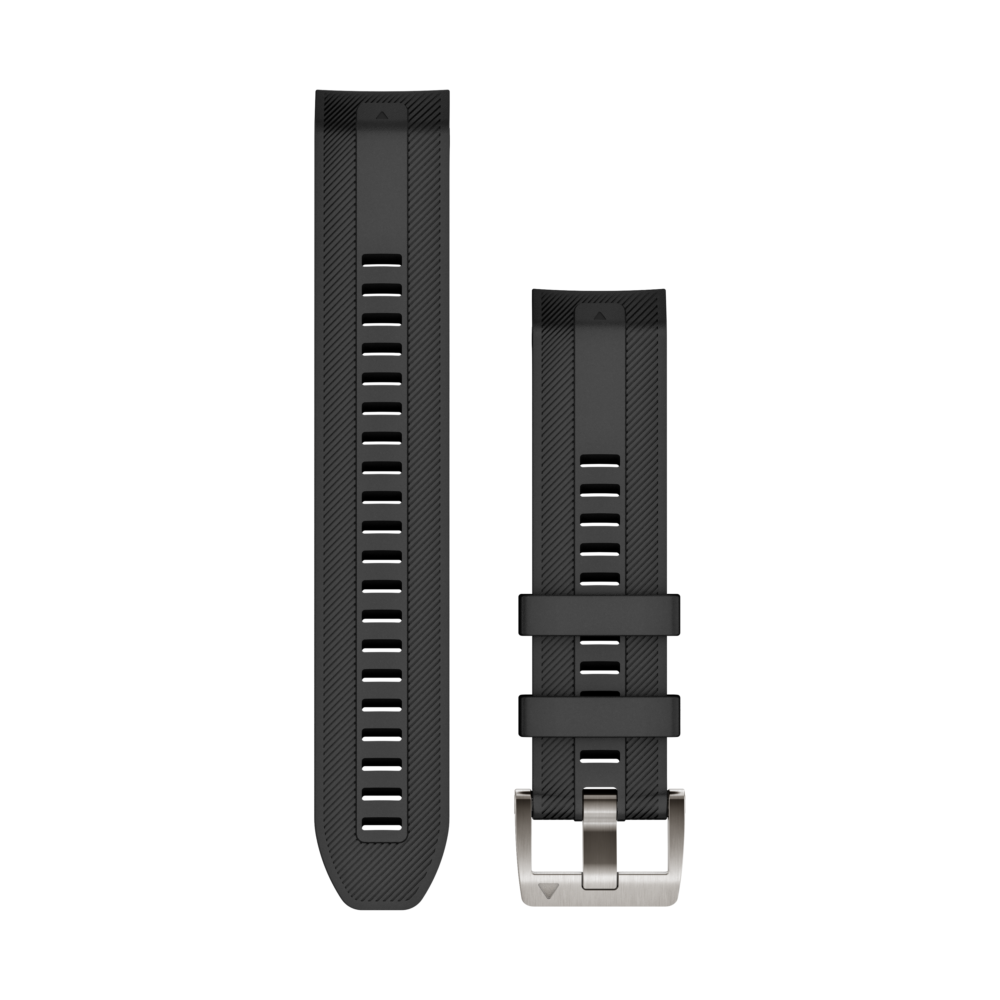 Garmin QuickFit 22mm Armband, Silikon Schwarz, Teile in Titanium 010-13225-00