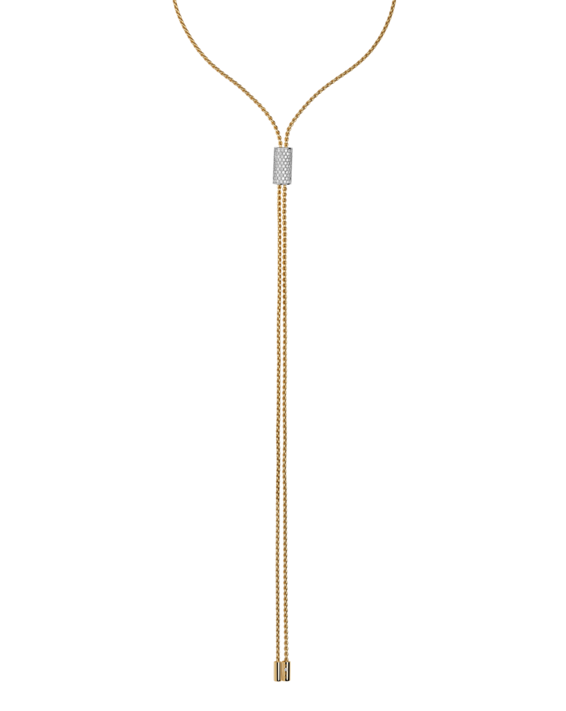 Fope Aria Gelbgold Slider Halskette mit Diamant-Pavé 89503CX_BB_B_BBX_090 bei Juwelier Hungeling