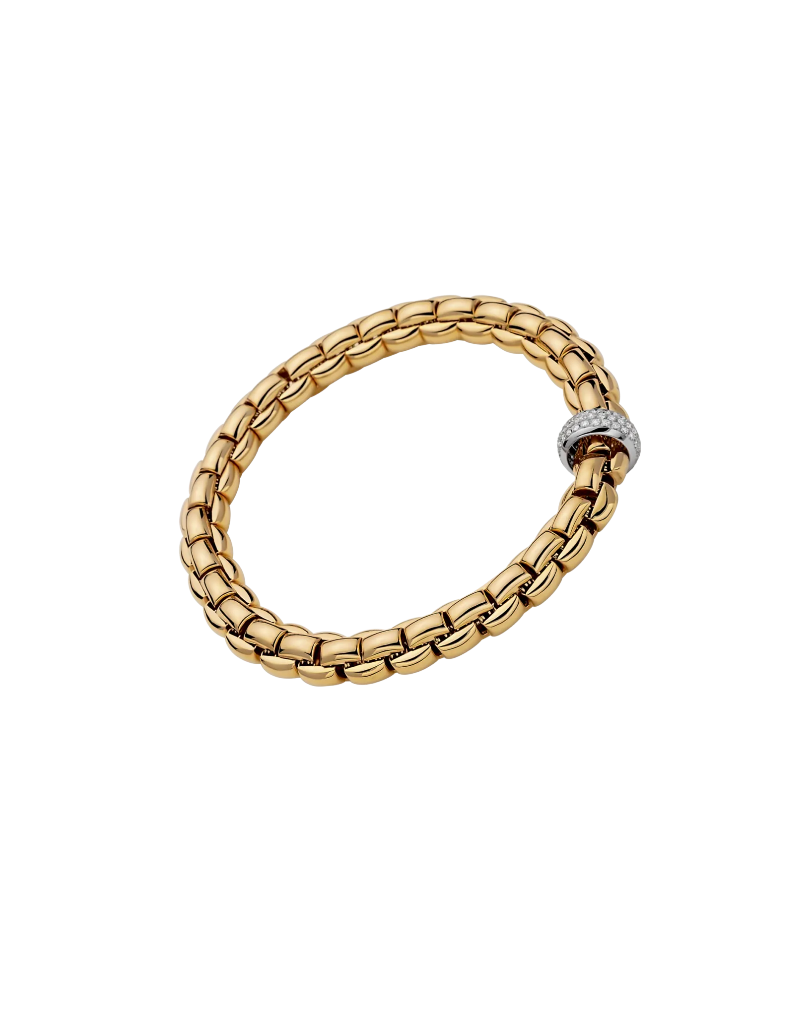 Fope Eka Flex it Gelbgold Armband mit Diamanten 60711BX_PB bei Juwelier Hungeling