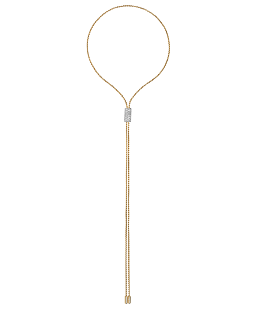 Fope Aria Gelbgold Slider Halskette mit Diamant-Pavé 89503CX_BB_B_BBX_090
