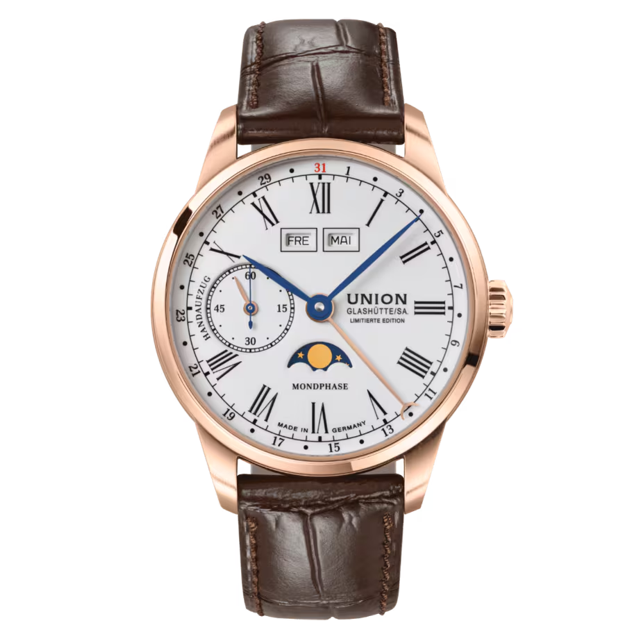 Union Glashütte 1893 Johannes Dürrstein Edition Mondphase Limitierte Jubiläumsedition D903.458.76.013.09 bei Juwelier Hungeling