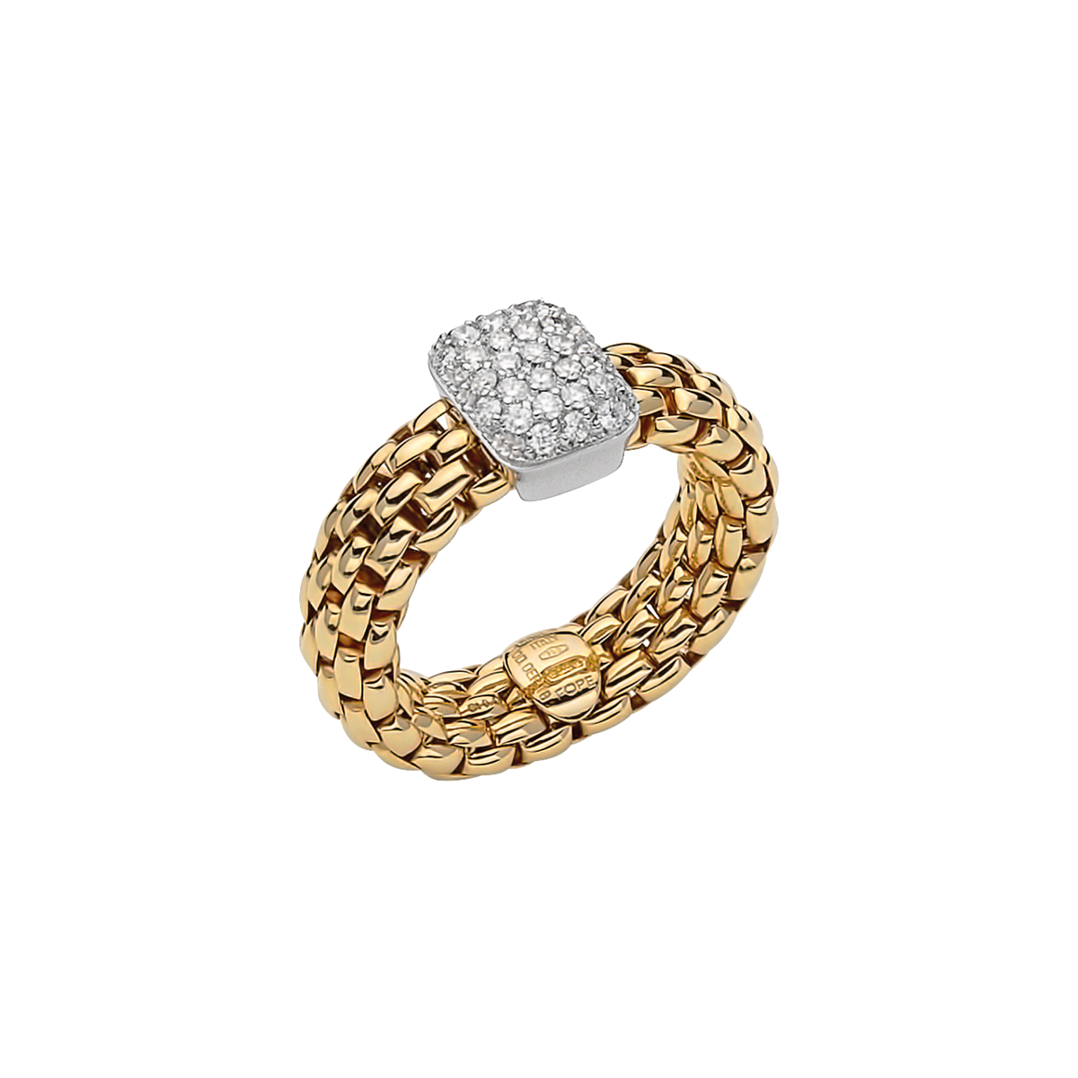 Fope Vendôme Flex it Gelbgold Ring AN560 PAVE bei Juwelier Hungeling