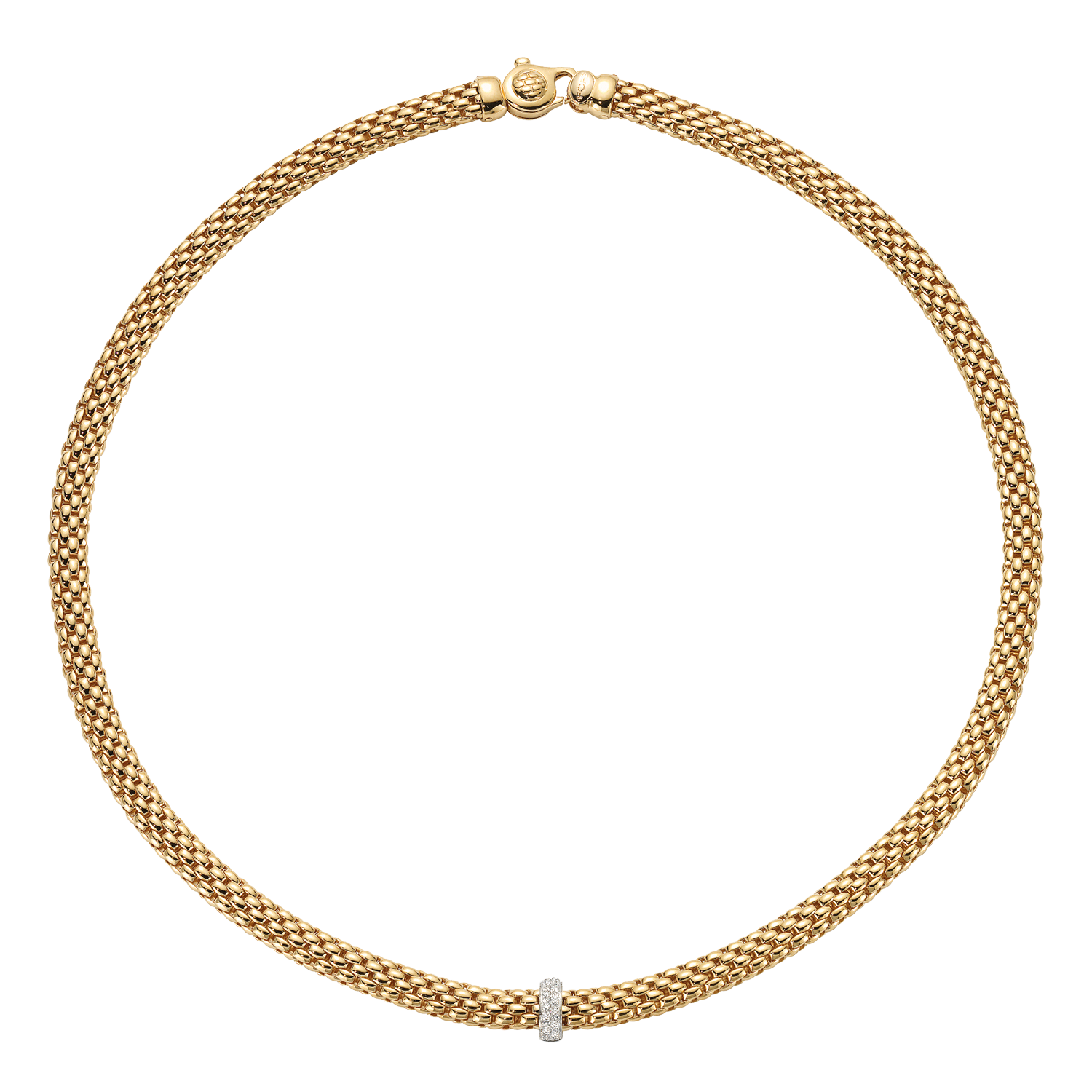 Fope Vendôme Gelbgold Collier mit Diamanten 560C BBR bei Juwelier Hungeling