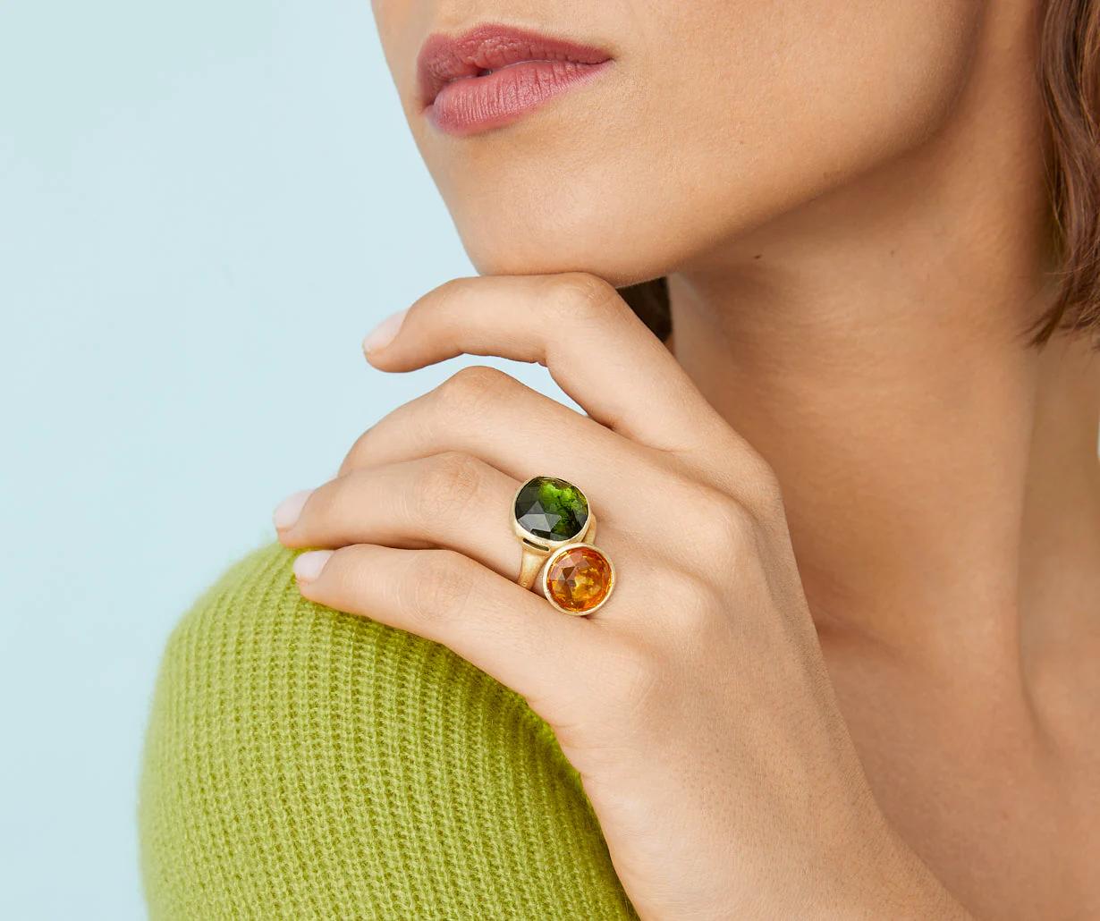 Jaipur Colour Ring aus Gold mit Citrin AB586_QG01_Y_02