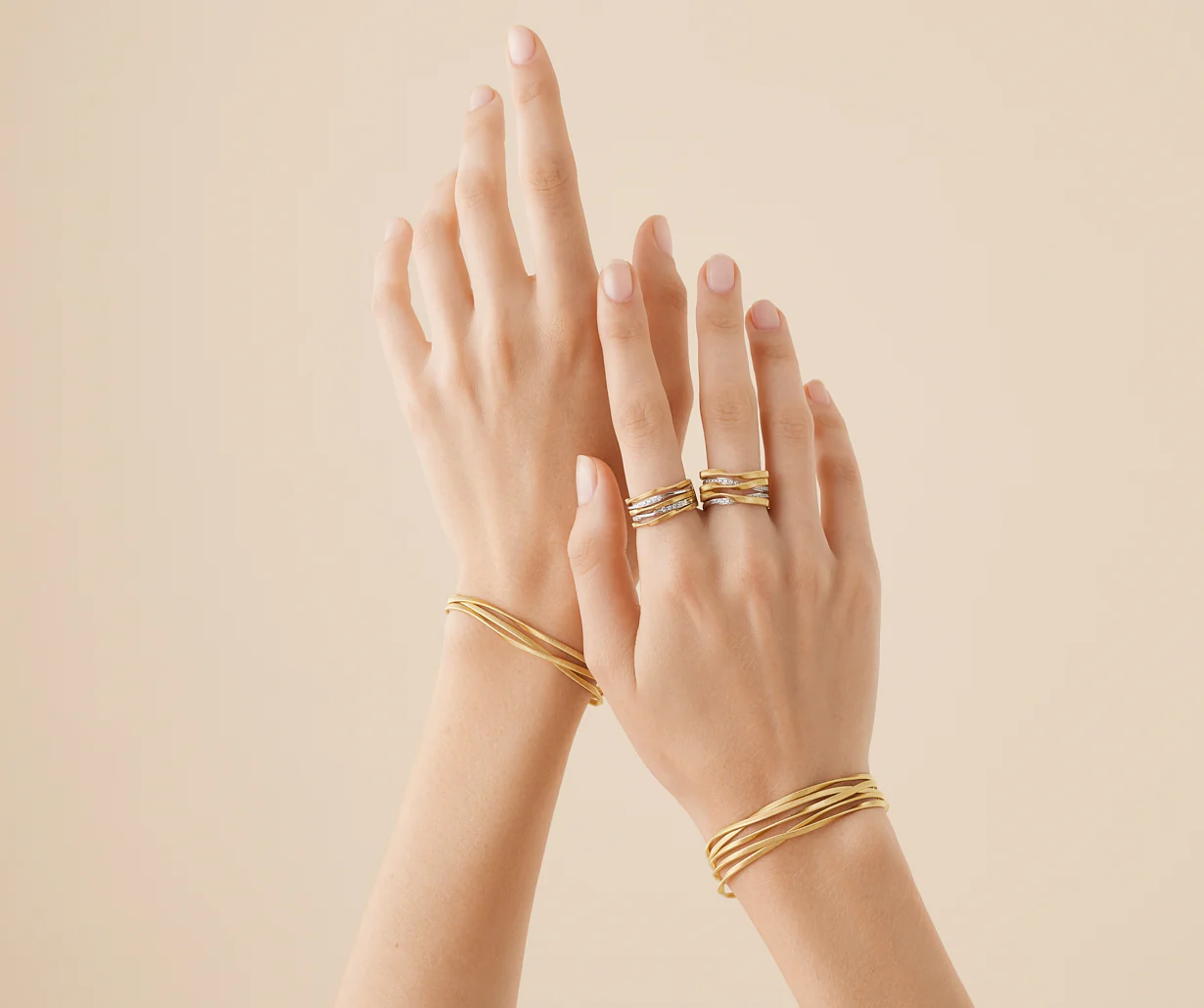 Marrakech Dreireihiges Armband aus Gelbgold BG848__Y_01