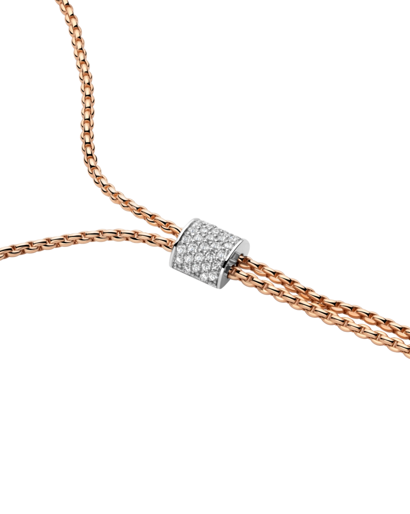Fope Aria Roségold Slider Halskette mit Diamant-Pavé 89403CX_BB_R_RBX_070