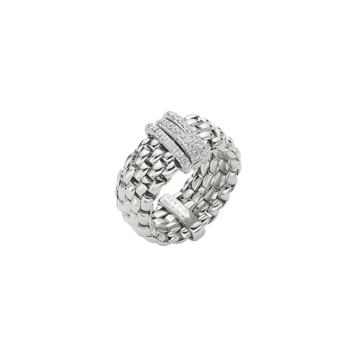 Fope Panorama Flex it Weißgold Ring mit Pavébesatz AN587 PAVE bei Juwelier Hungeling
