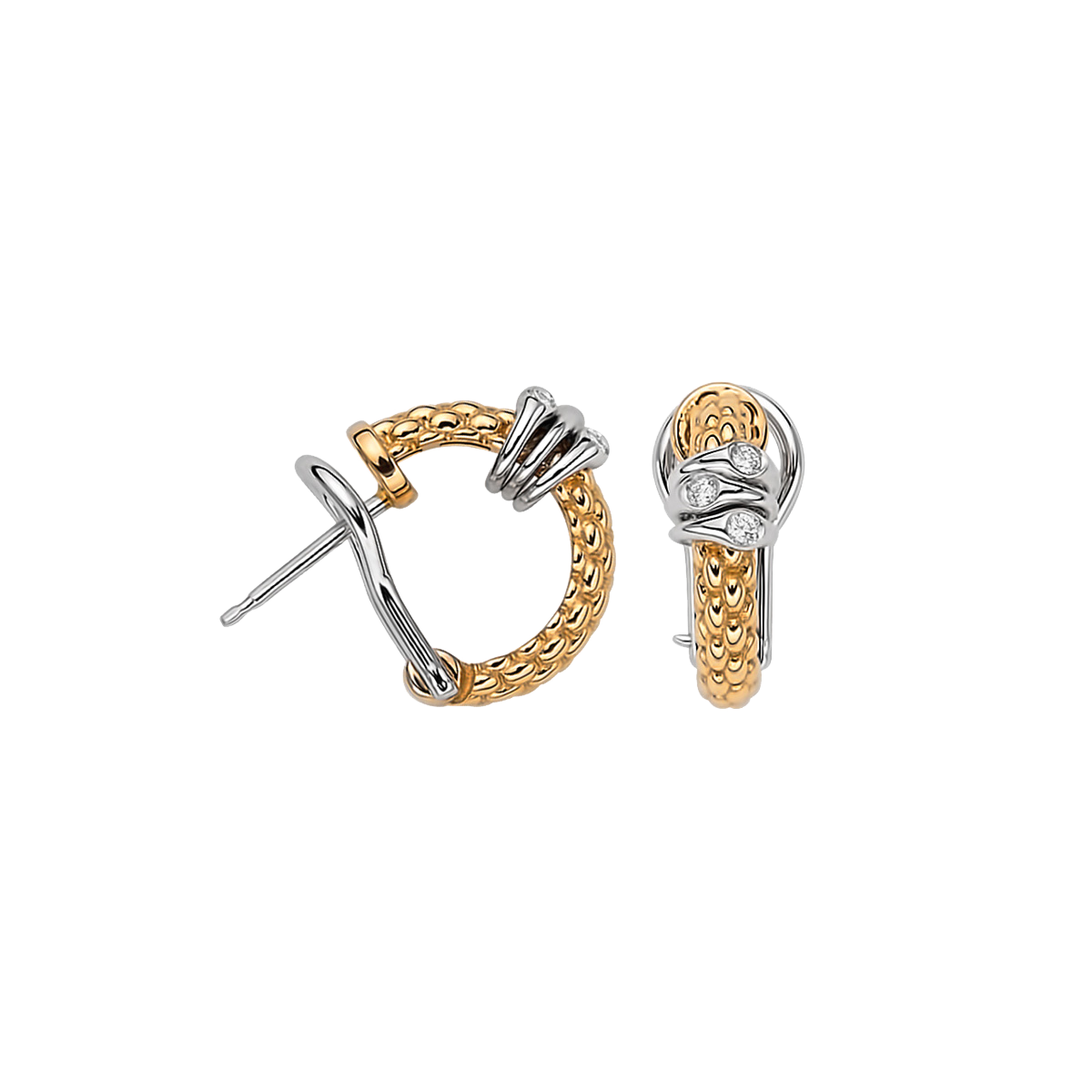 Fope Prima Gelbgold Ohrringe mit Diamanten OR746 BBR bei Juwelier Hungeling