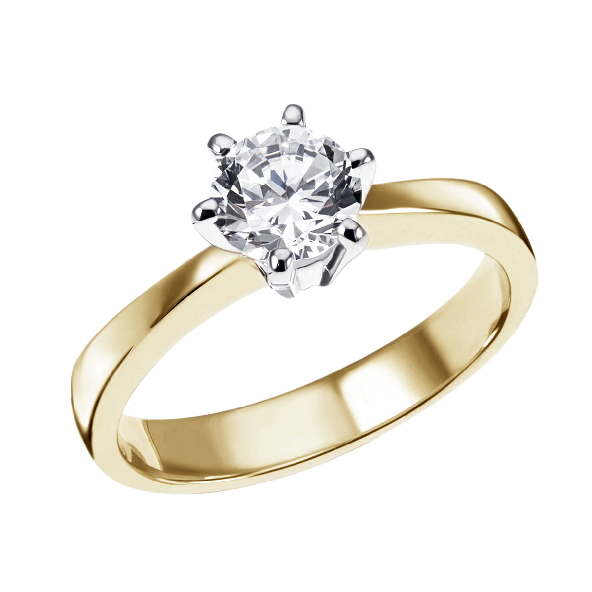 585/- Gelbgold Diamantring 0.5 Carat im Angebot bei Juwelier Hungeling
