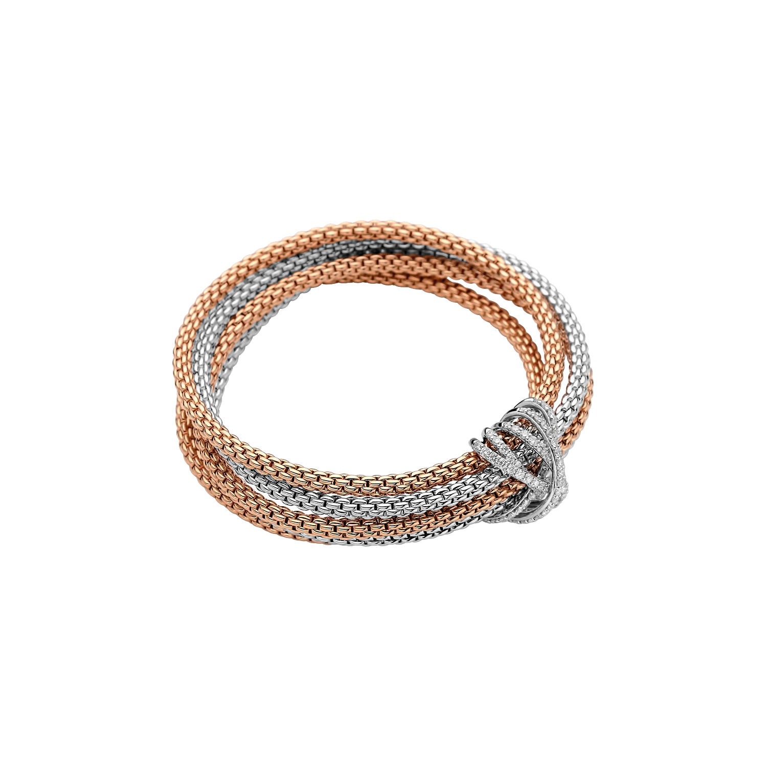 Fope Prima Flex it Armband aus 750 Gold mit Pavébesatz 752B PAVE bei Juwelier Hungeling