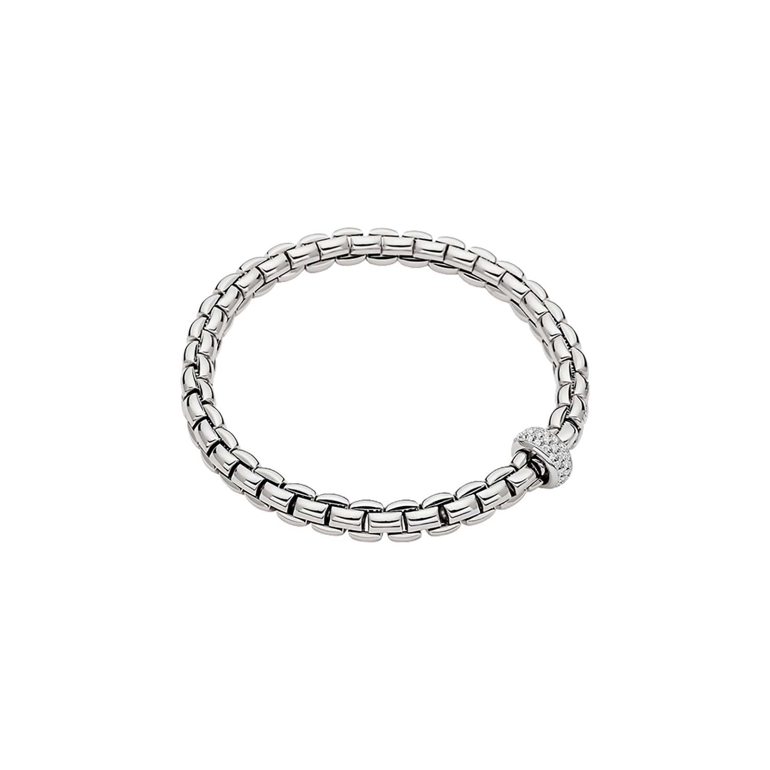 Fope Eka Flex it Weißgold Armband 707B PAVE