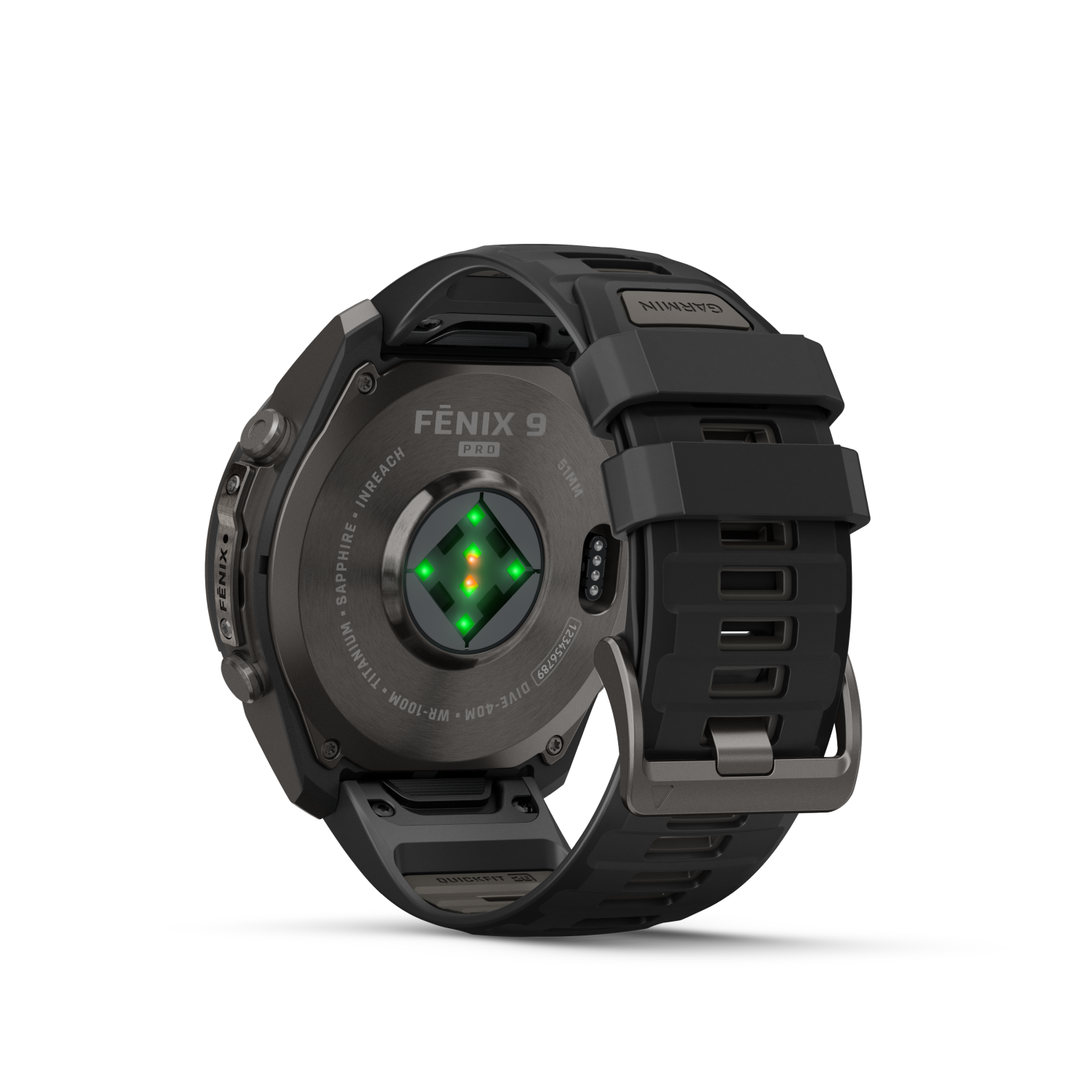 Garmin fēnix 9 Pro – inReach, 51 mm Carbongrau DLC Titan 010-04337-11