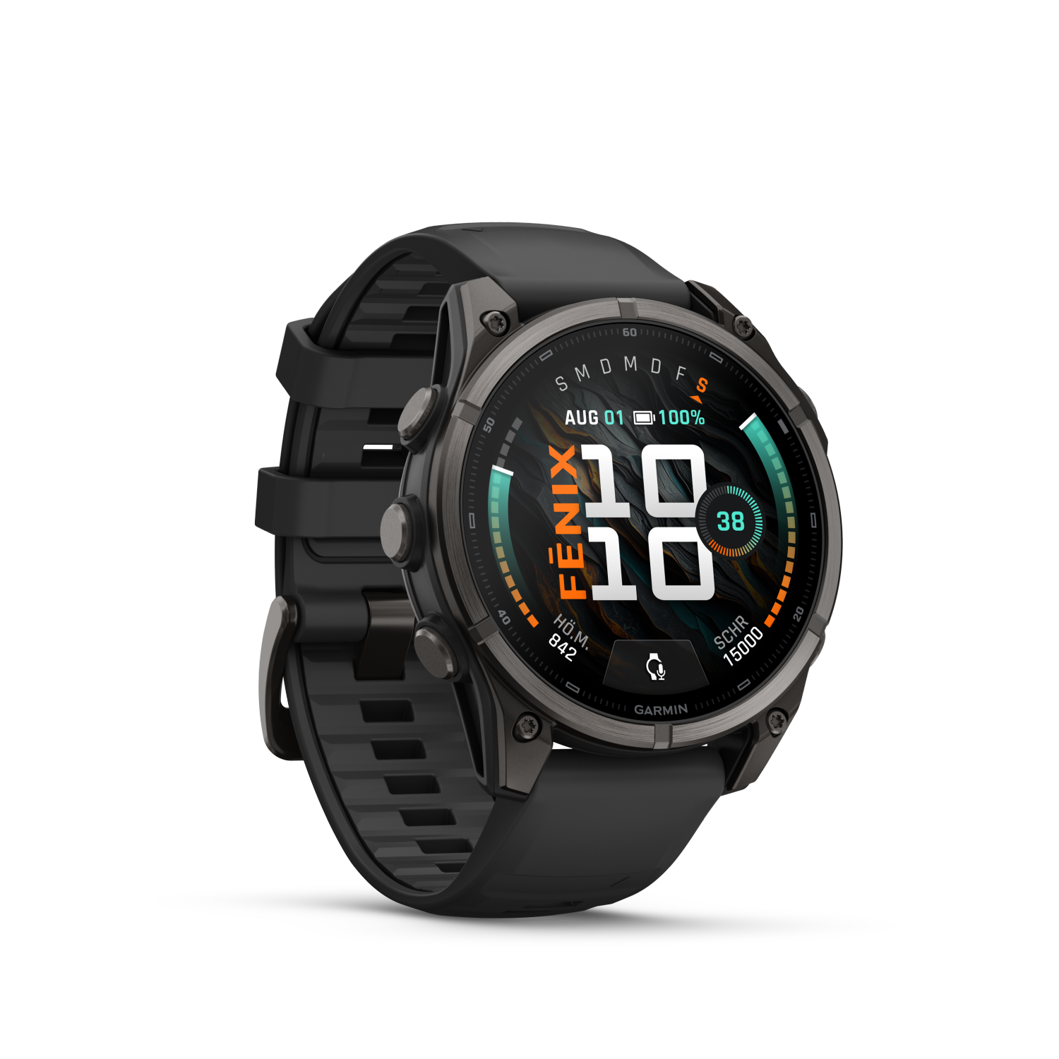 Garmin fēnix 9 – 47 mm Schwarz/Carbongrau DLC Titan 010-04762-11