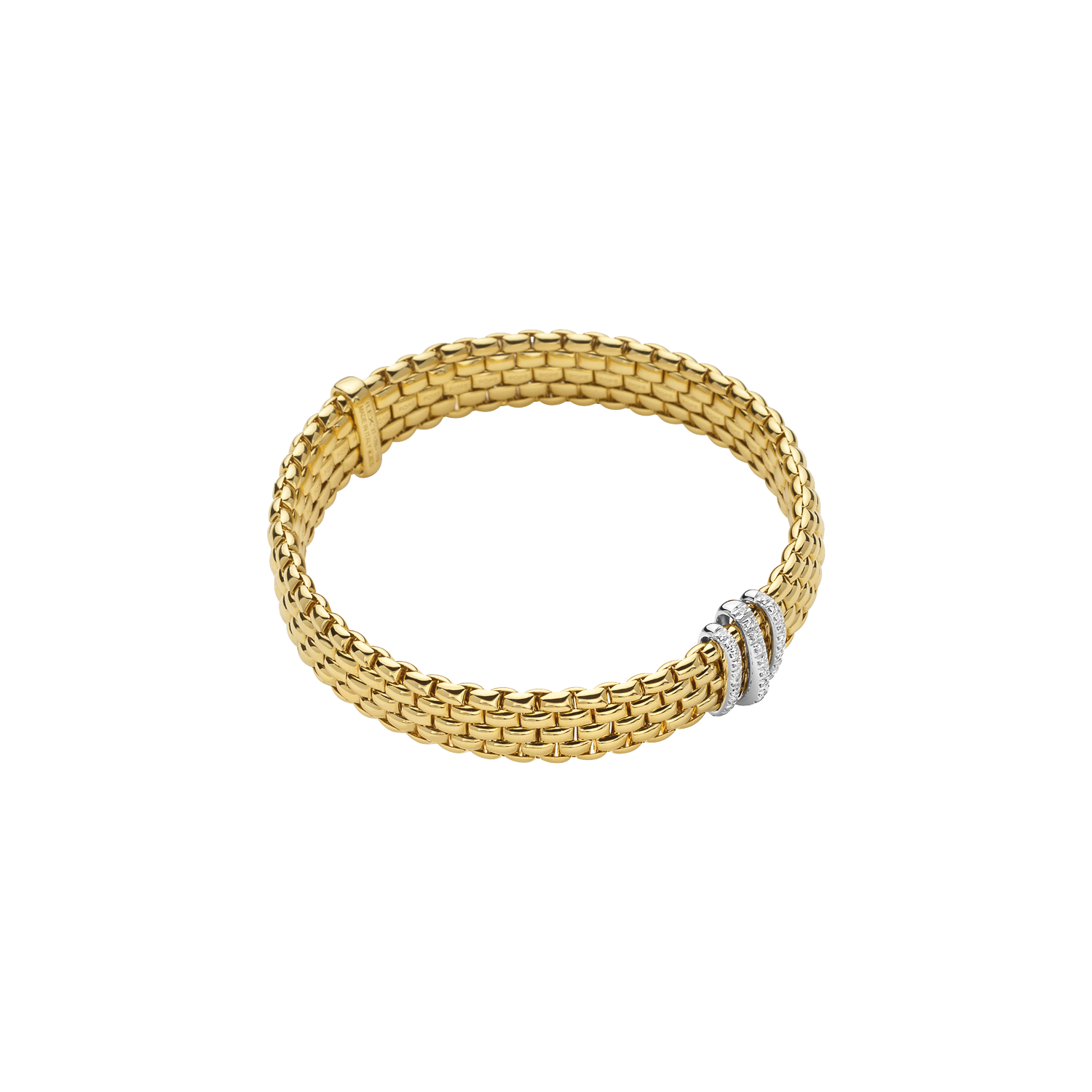 Fope Panorama Flex it Gelbgold Armband mit Diamanten 587B PAVE bei Juwelier Hungeling