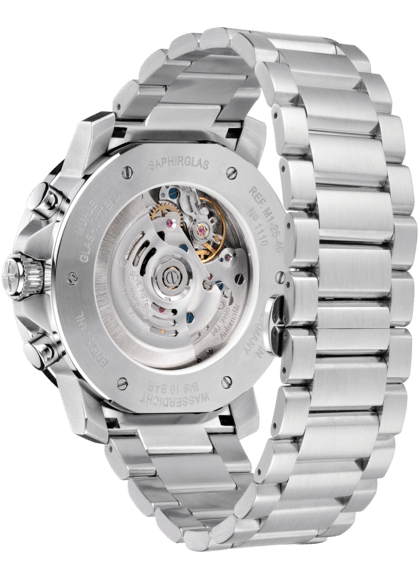 Mühle Glashütte 29er Chronograph M1-25-43-MB Rückansicht bei Juwelier Hungeling