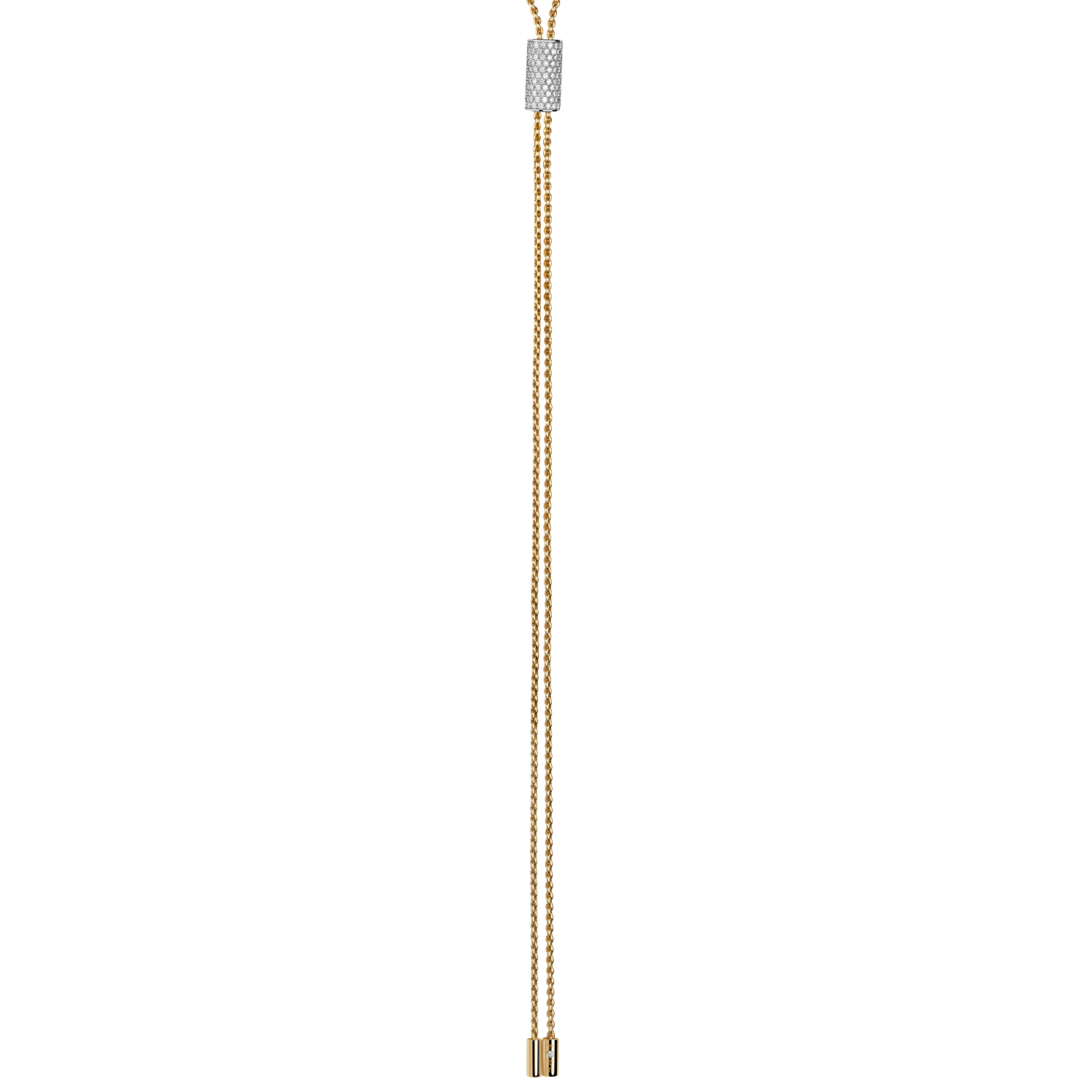 Fope Aria Gelbgold Slider Halskette mit Diamant-Pavé 89503CX_BB_B_BBX_090