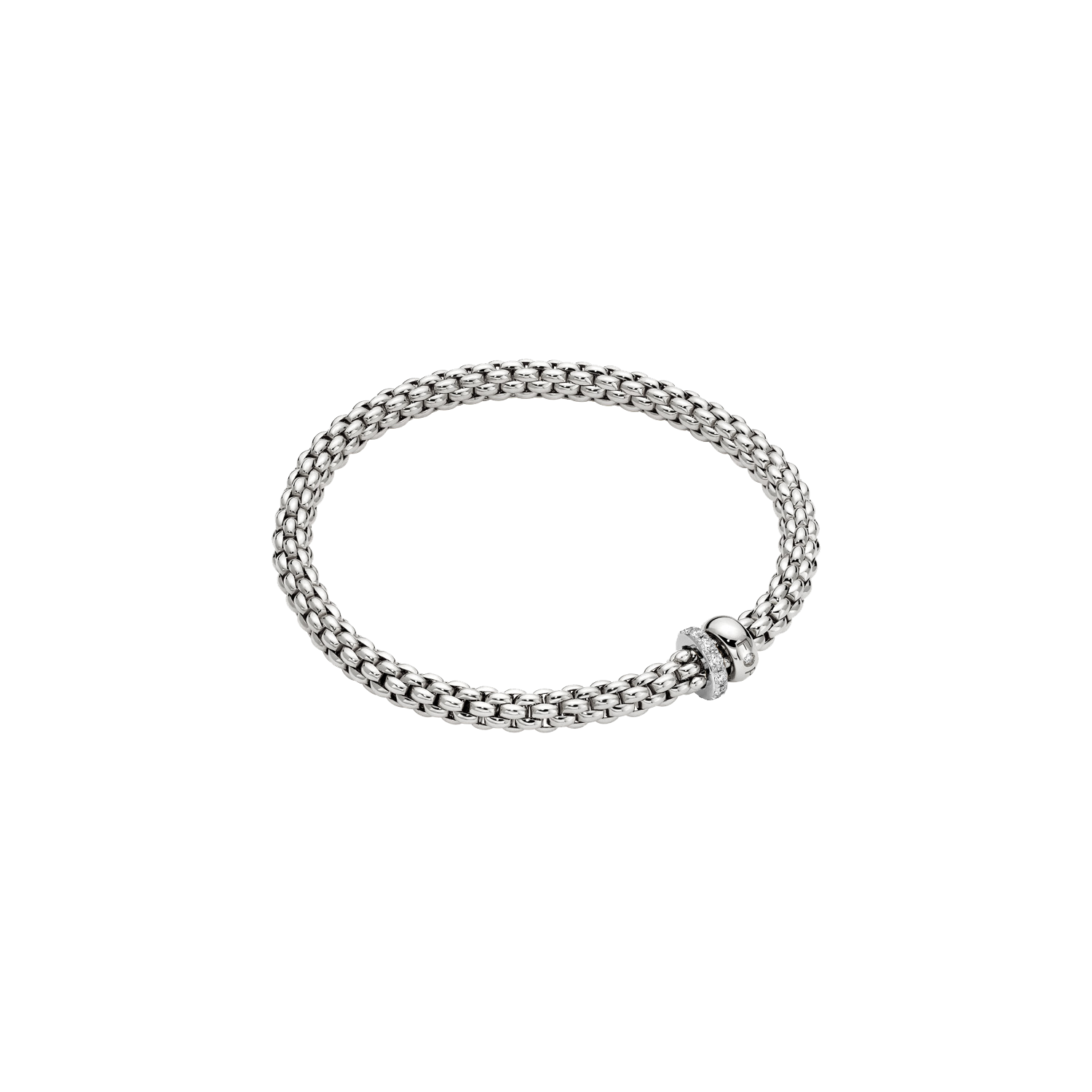 Fope Solo Flex it Weissgold Armband mit Pavébesatz 62406BX_PB_B_BBX bei Juwelier Hungeling