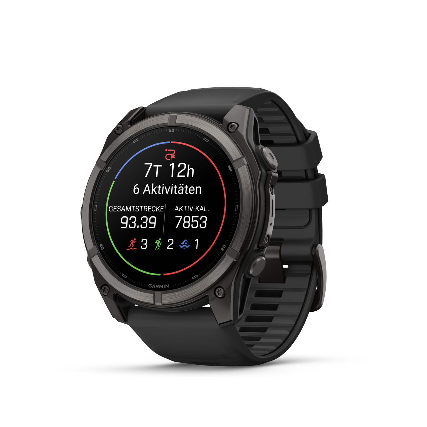 Garmin fēnix 9 - 51 mm Schwarz/Carbongrau DLC Titan 010-04763-11